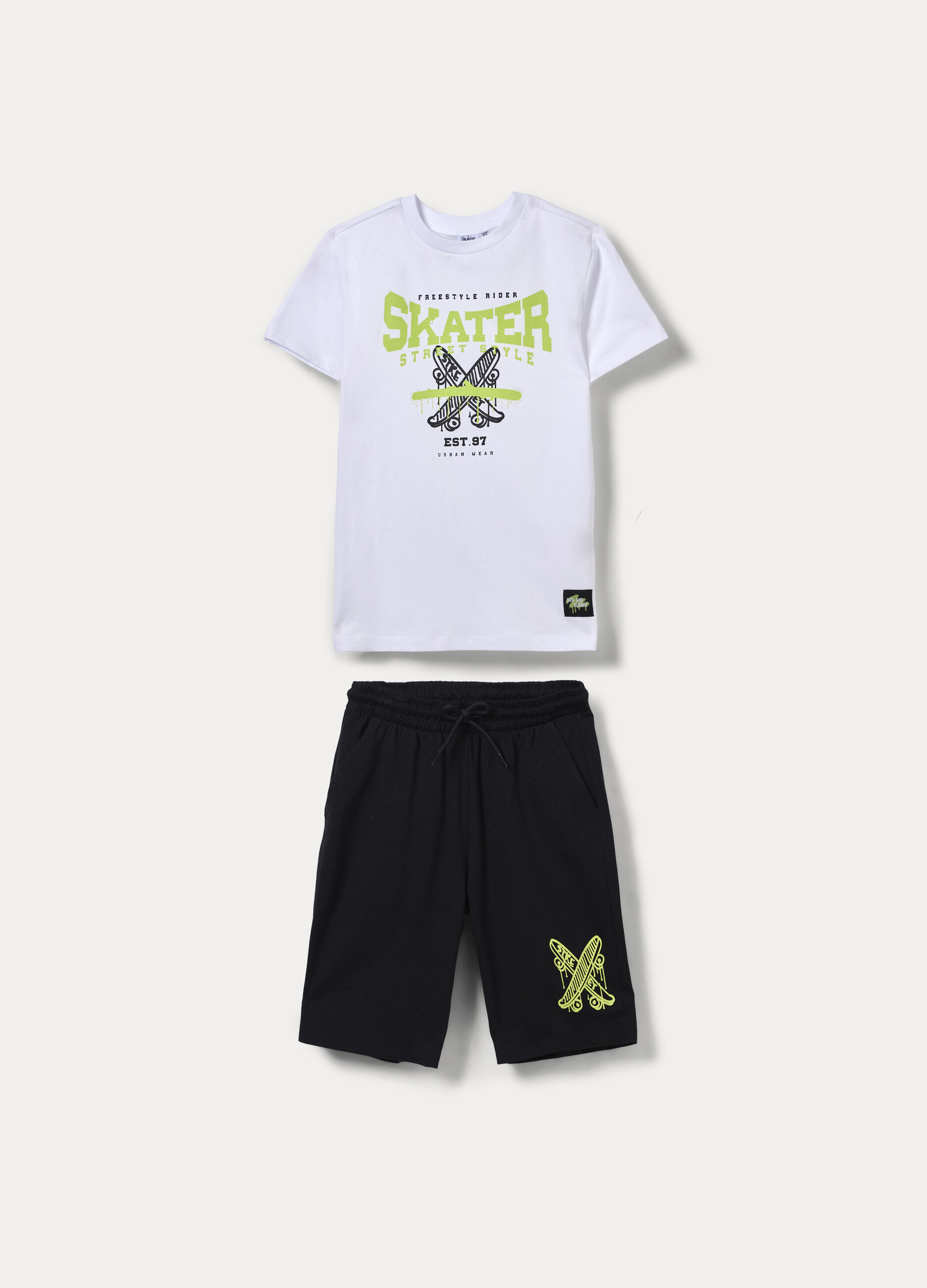 Jogging set in jersey di puro cotone ragazzo_0