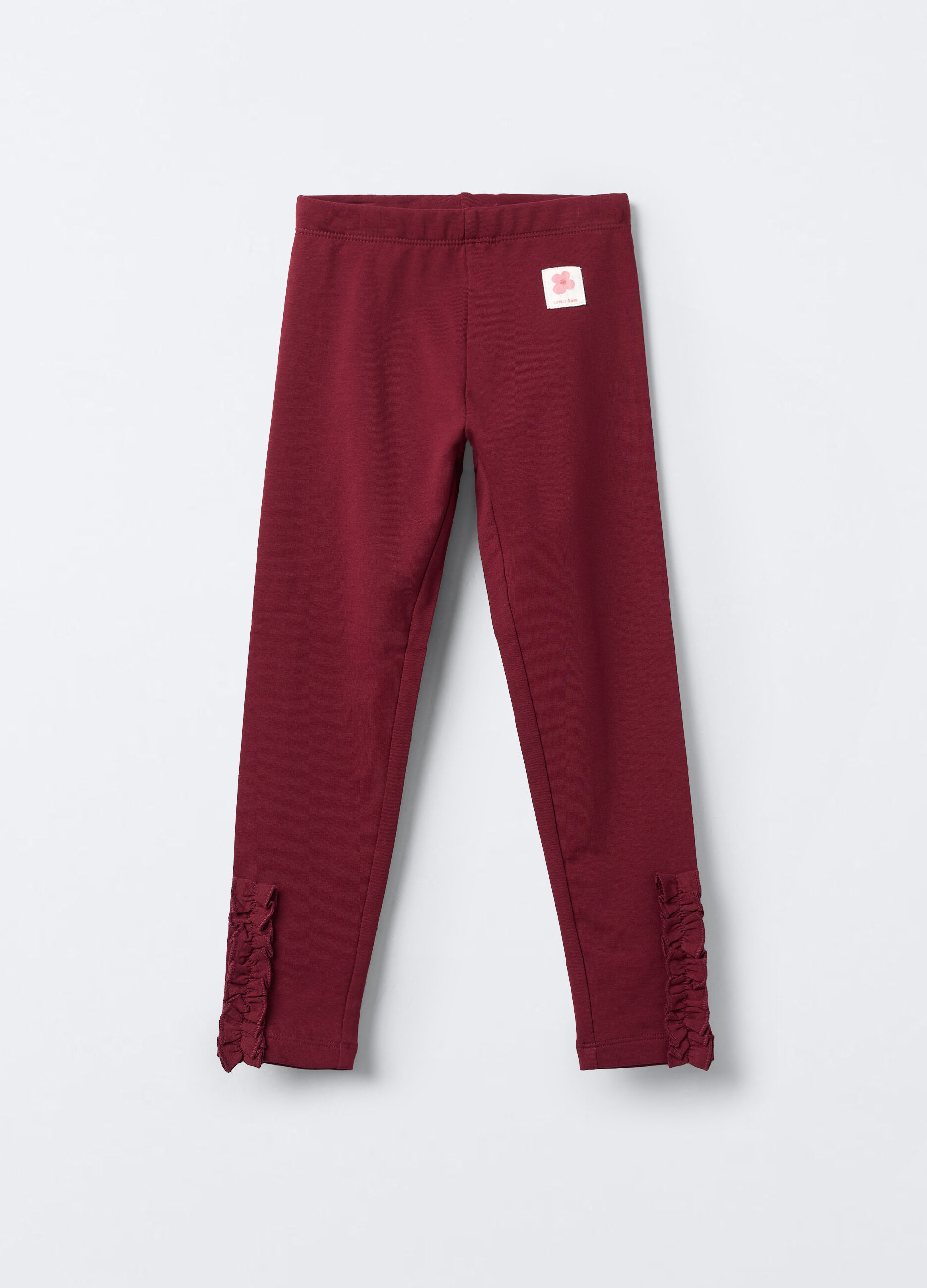 Leggings in cotone garzato stretch Fit Slim bambina_0