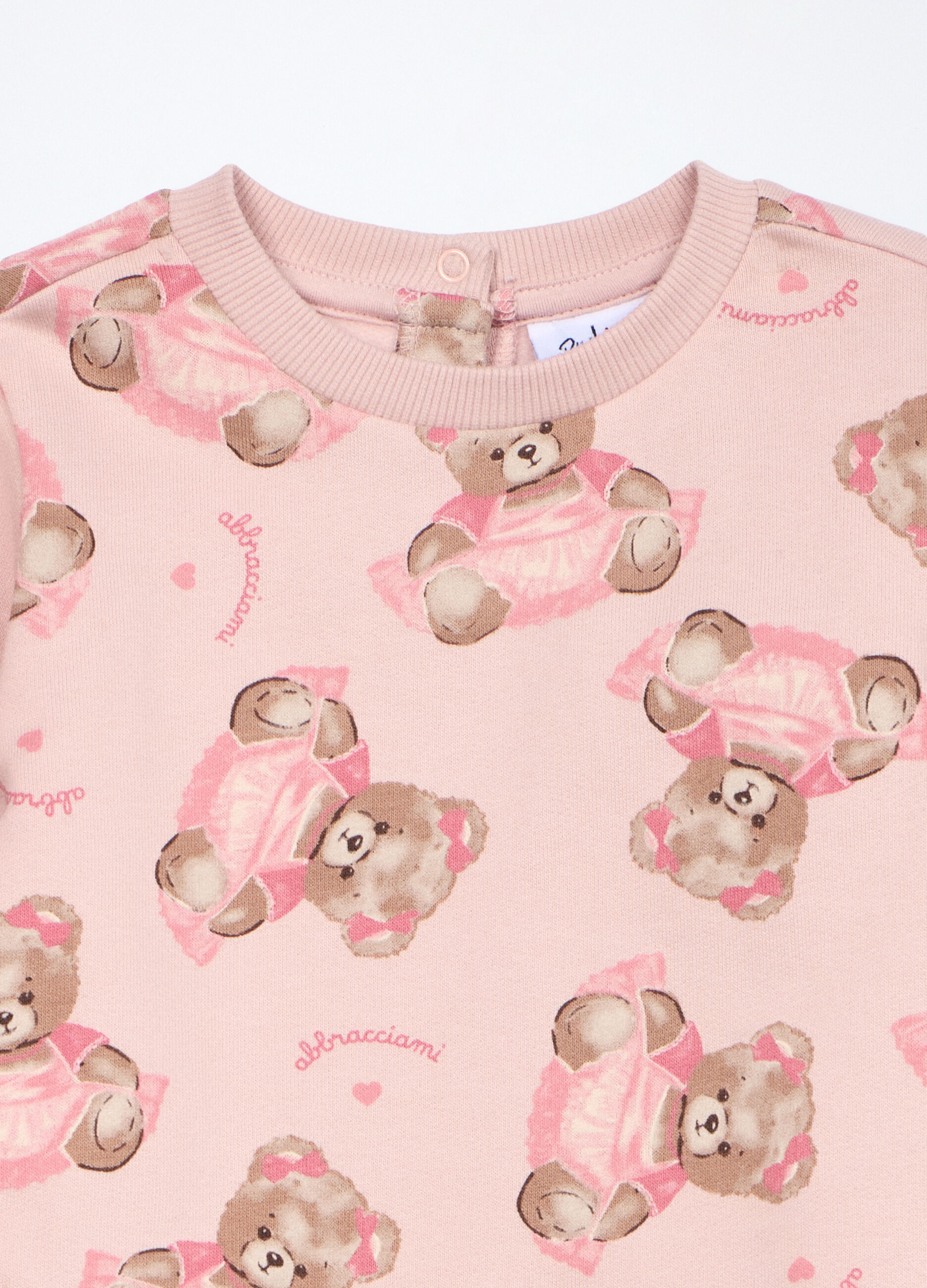 Jogging set in puro cotone fleece neonata_2