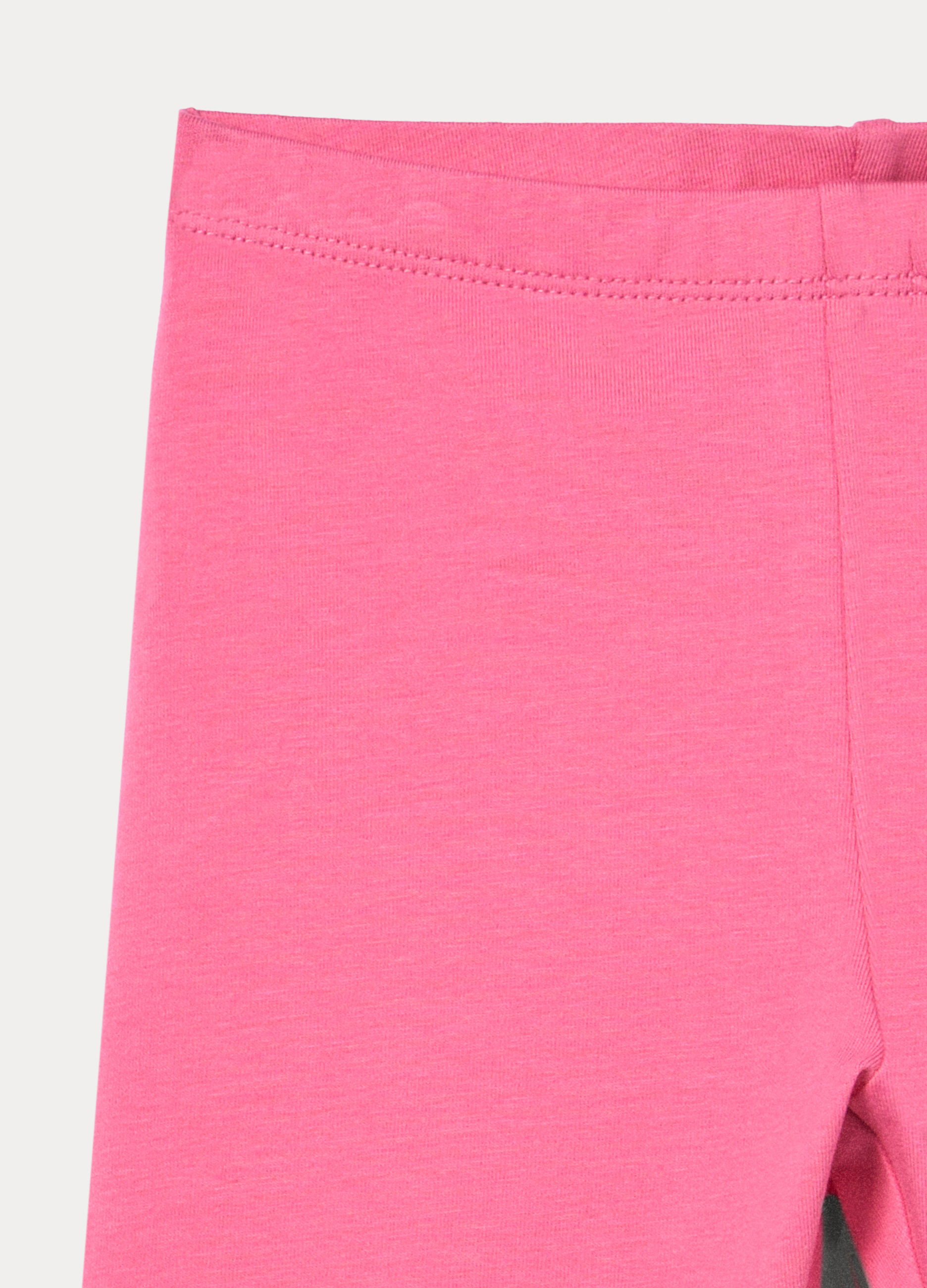 Leggings corti in jersey di cotone stretch bambina_2