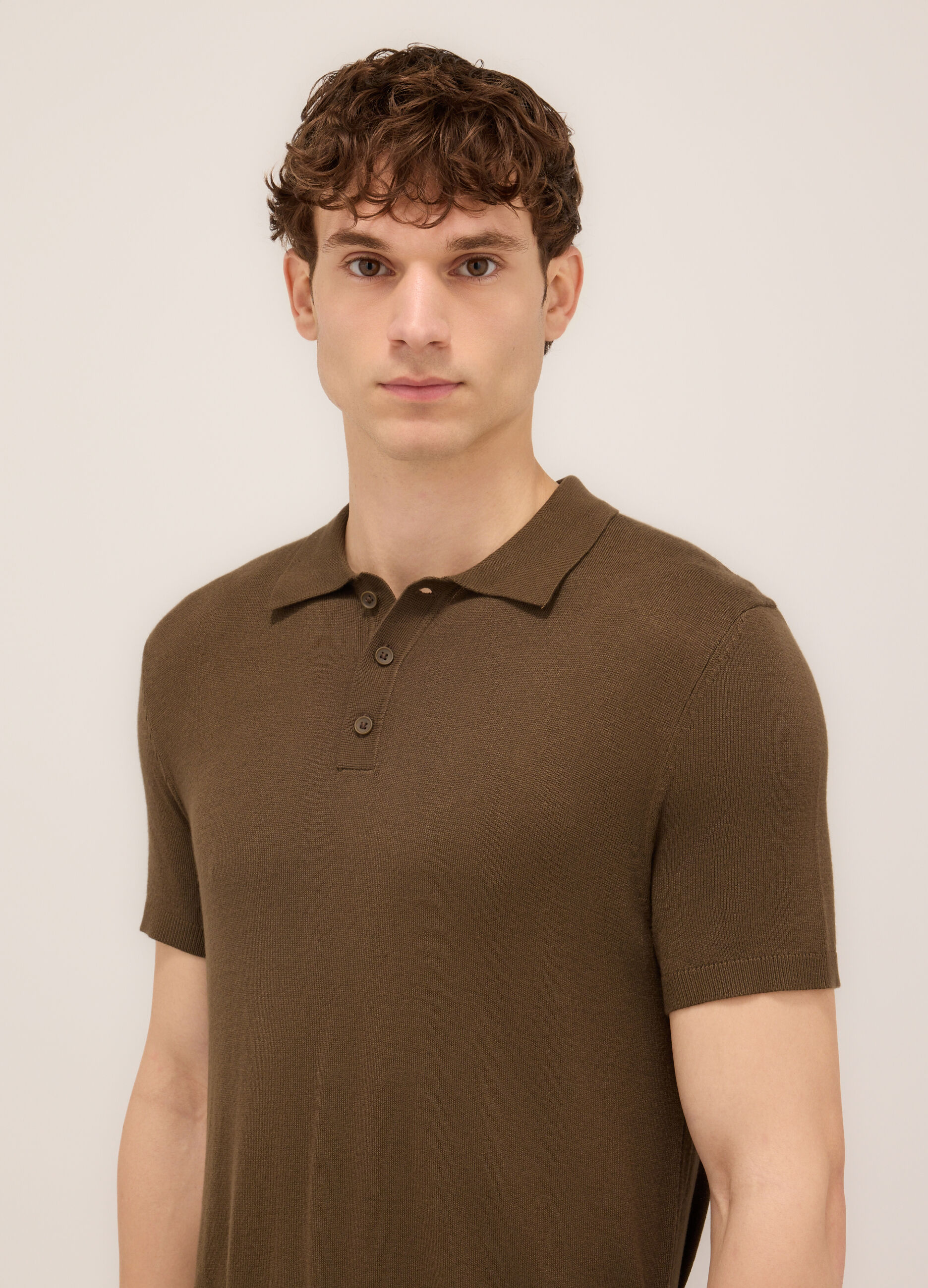 Polo in misto viscosa uomo_2