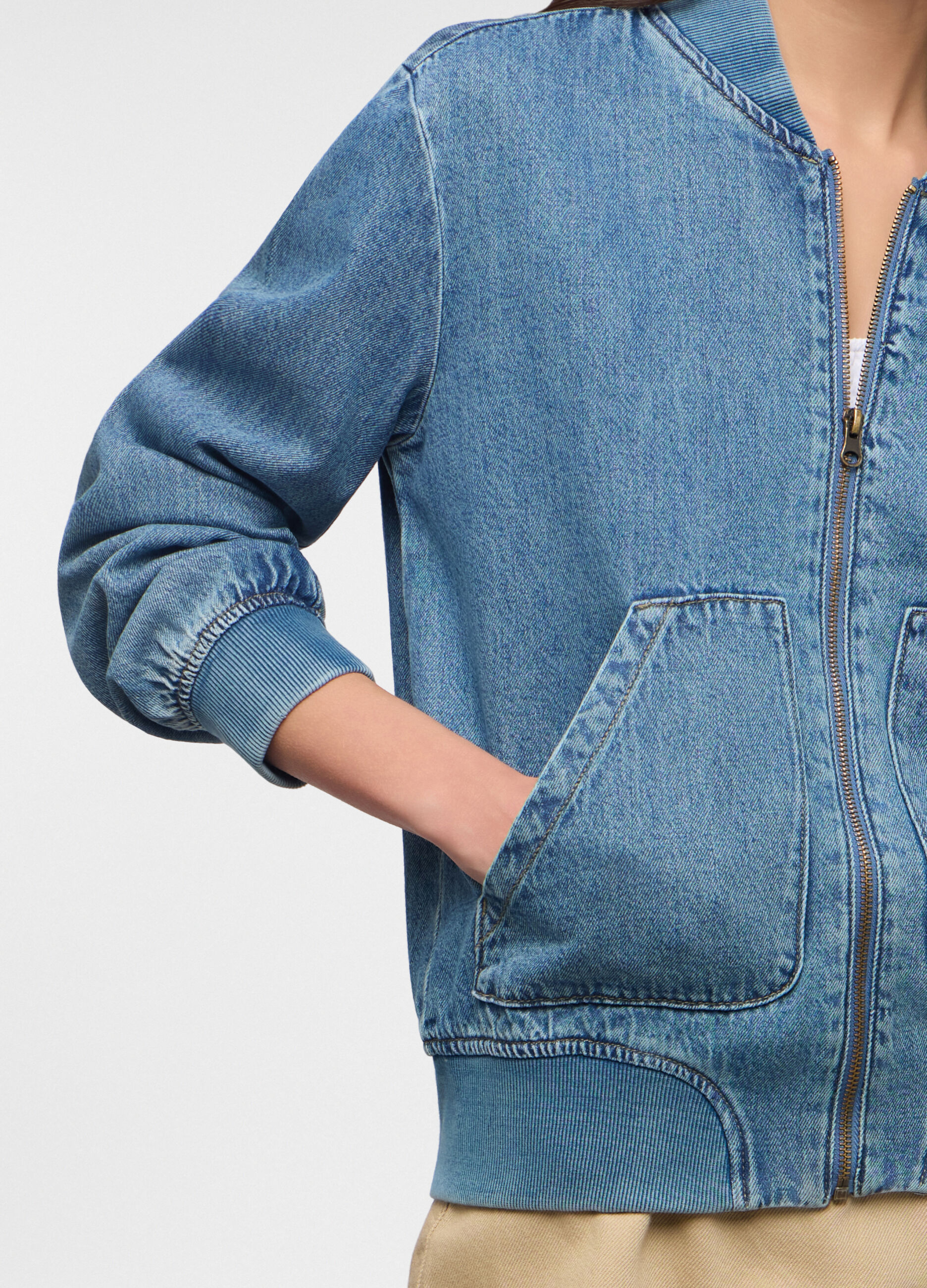 Giacca Bomber fit Regular in misto lyocell donna_2