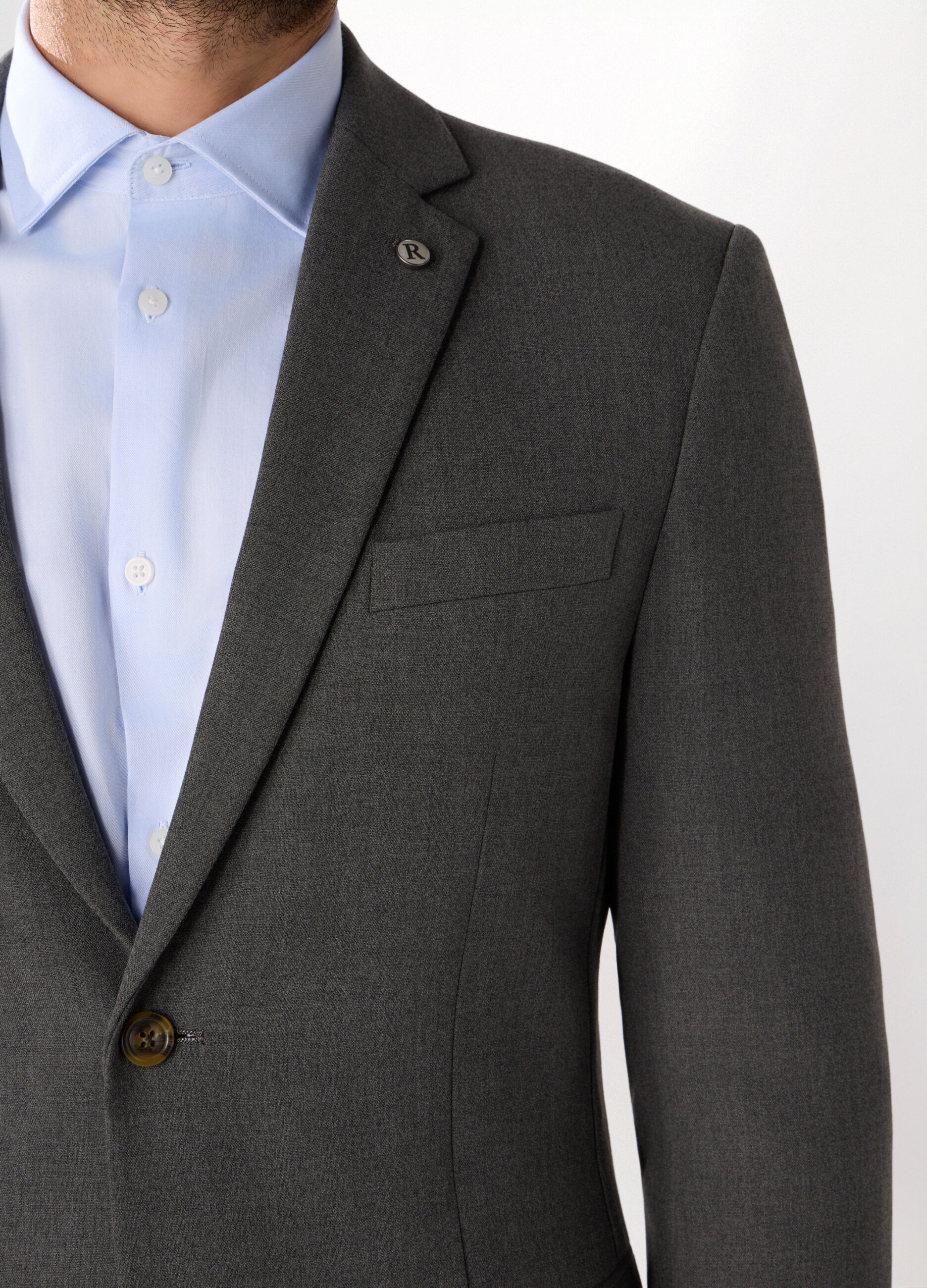 Blazer in tessuto mélange uomo_2