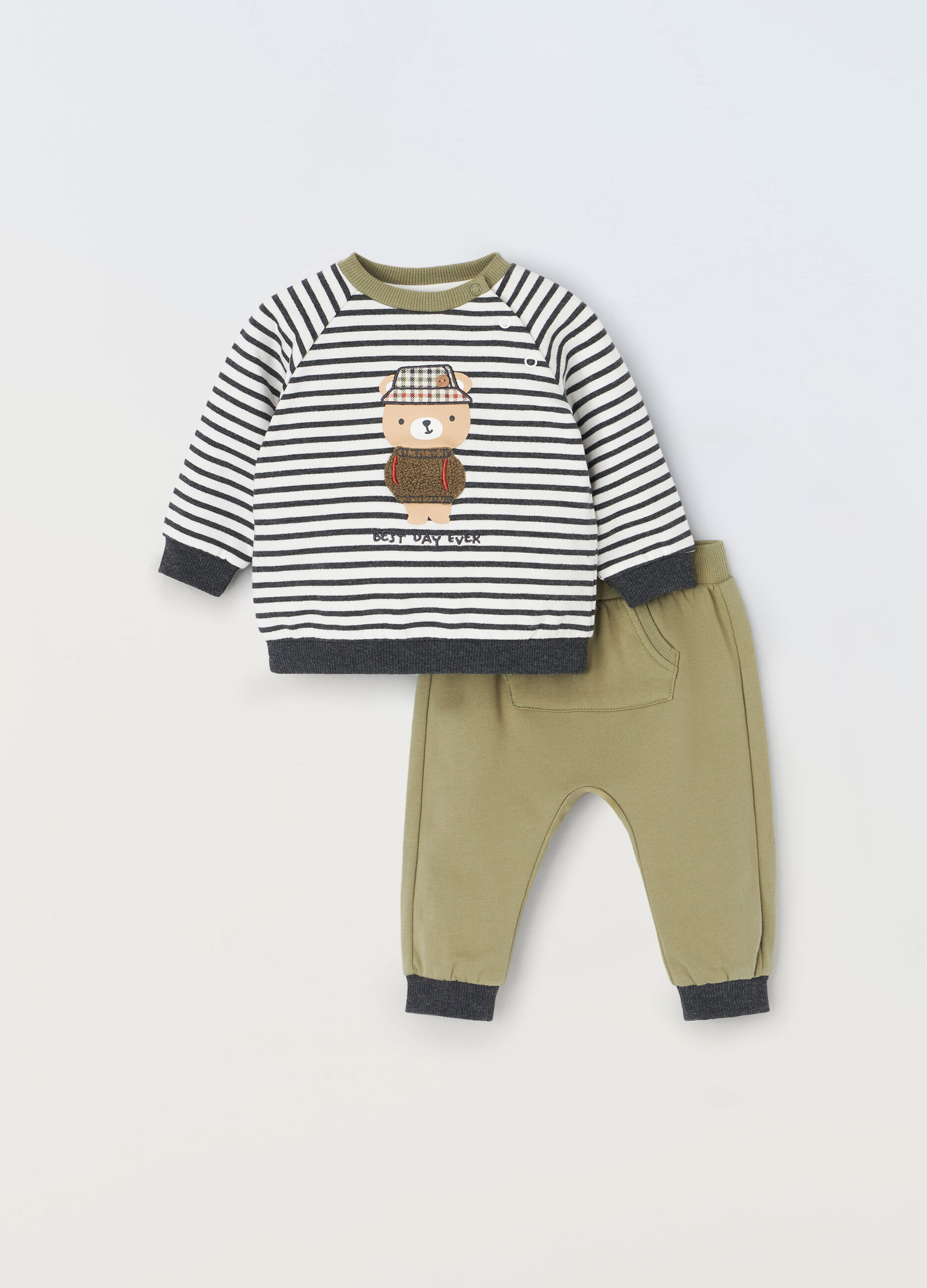 Jogging set in puro cotone neonato_0