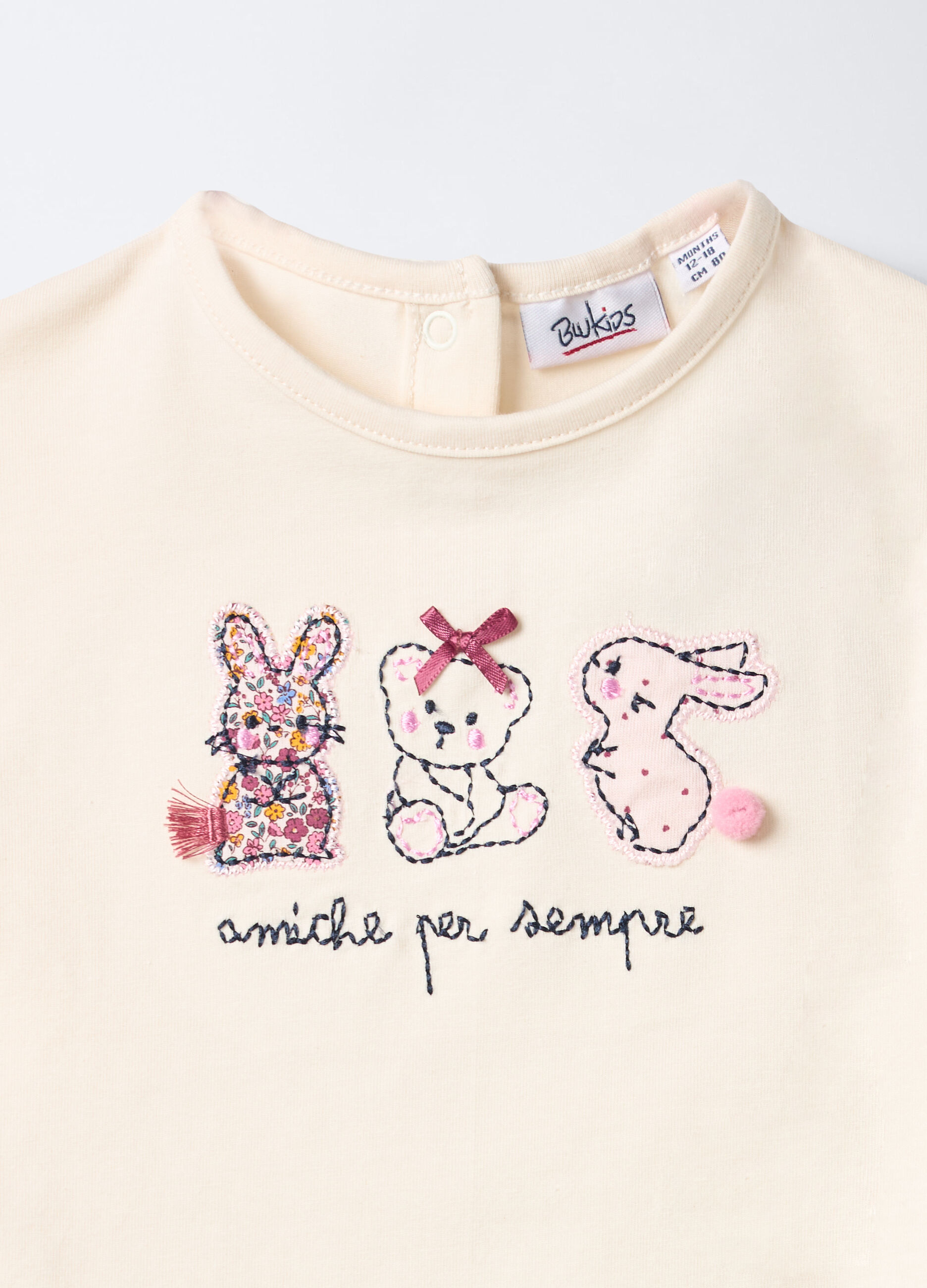 T-shirt in jersey di cotone stretch bimba_2