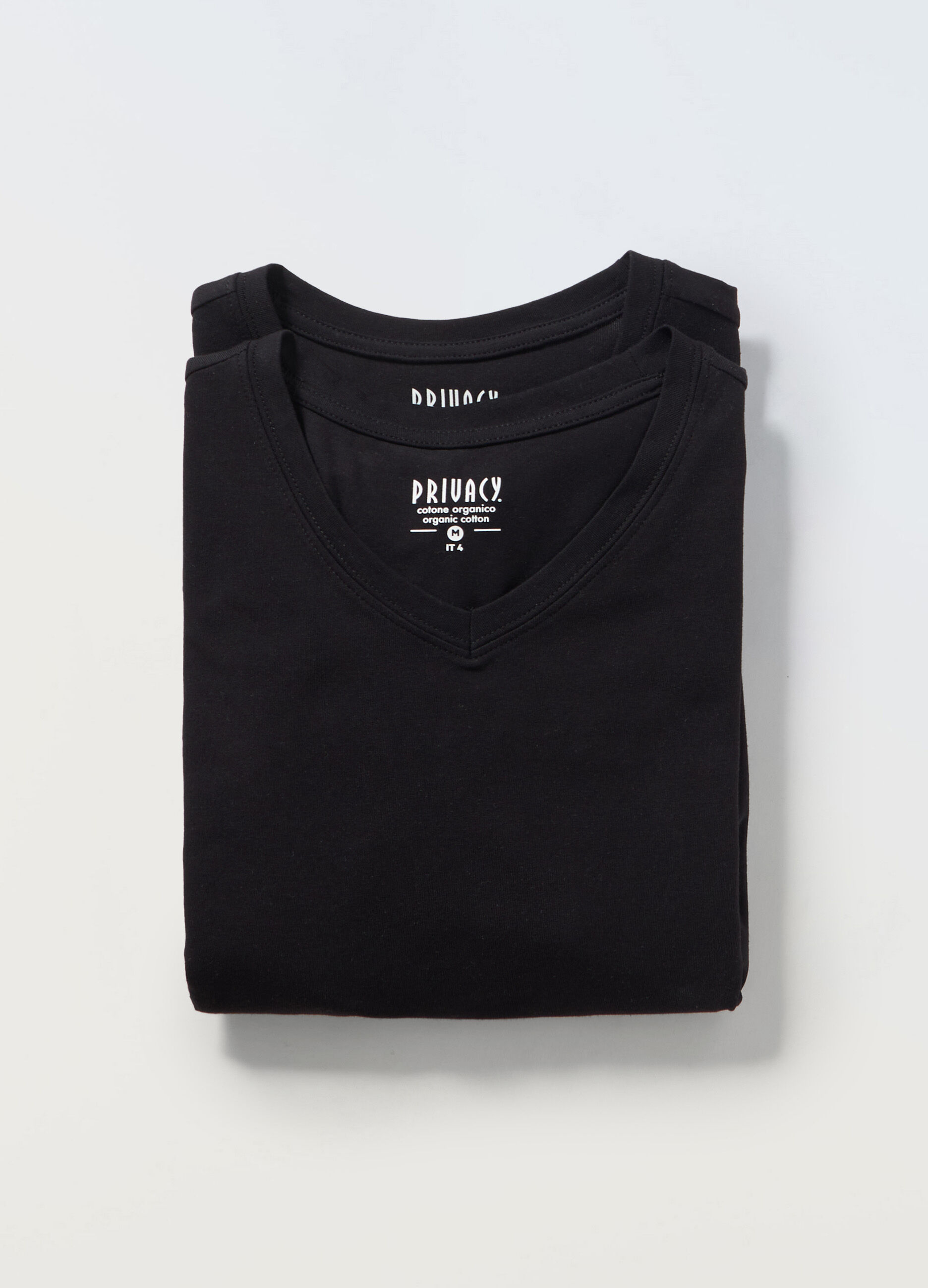 2 pack T-shirt intime collo a V in cotone stretch uomo_0