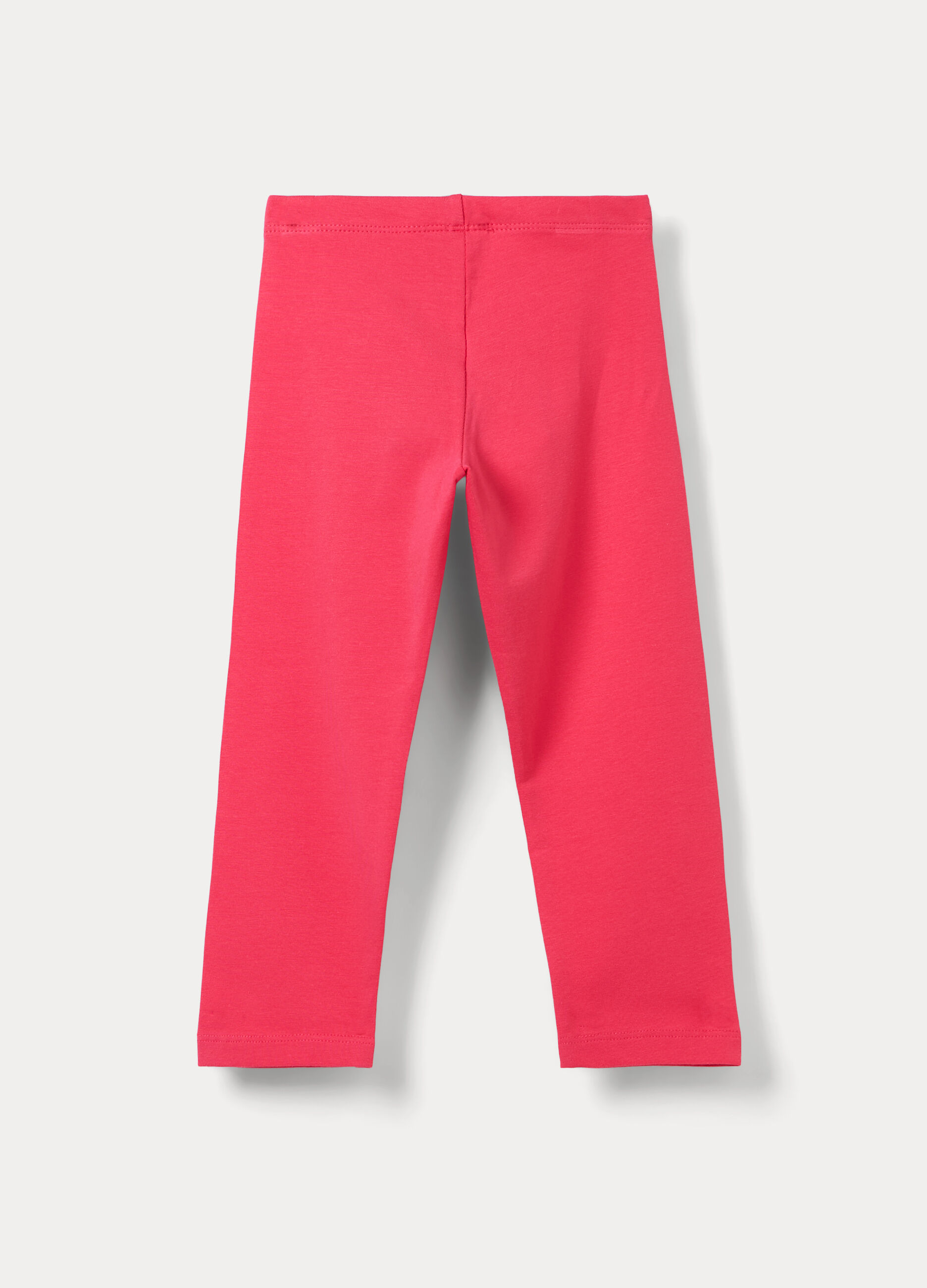 Leggings slim fit in jersey di cotone stretch bambina_1