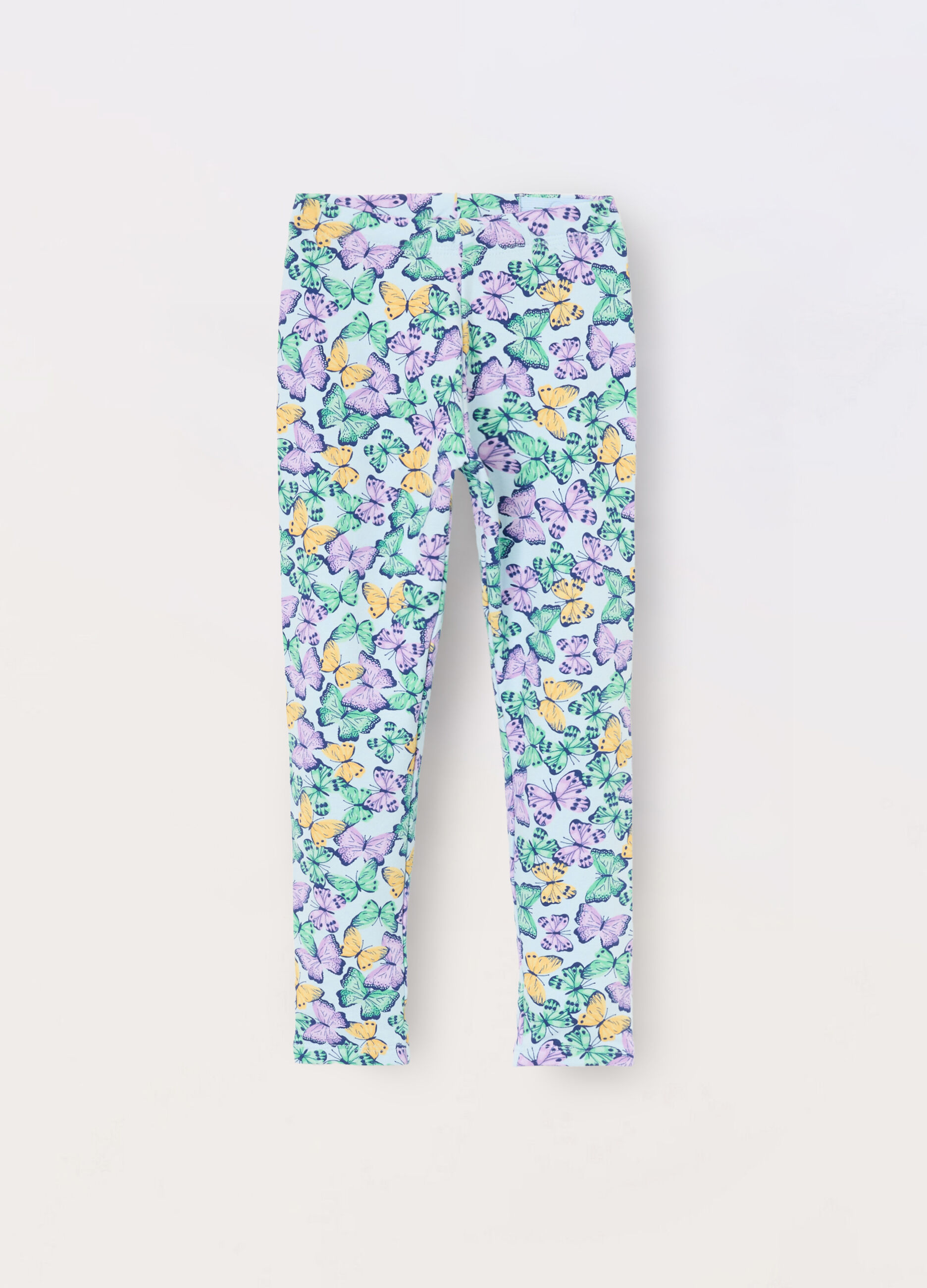 Leggings in french terry di cotone stretch bambina_0