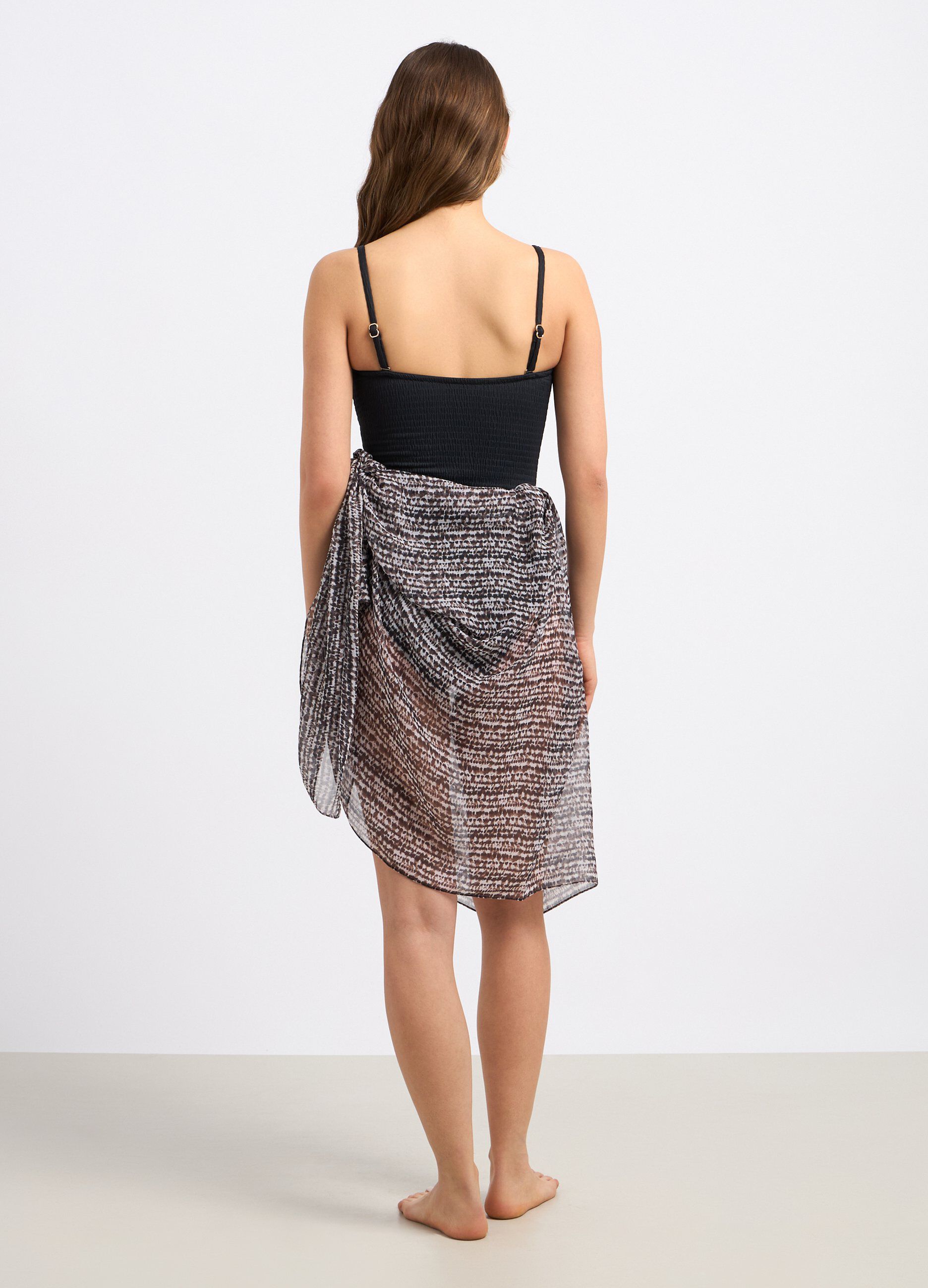 Pareo in chiffon con stampa donna_1