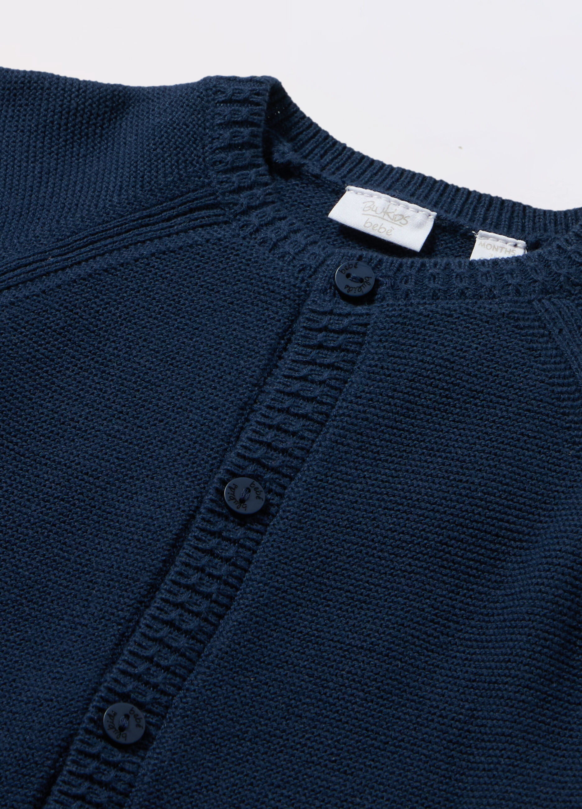 Cardigan tricot in puro cotone neonato_1