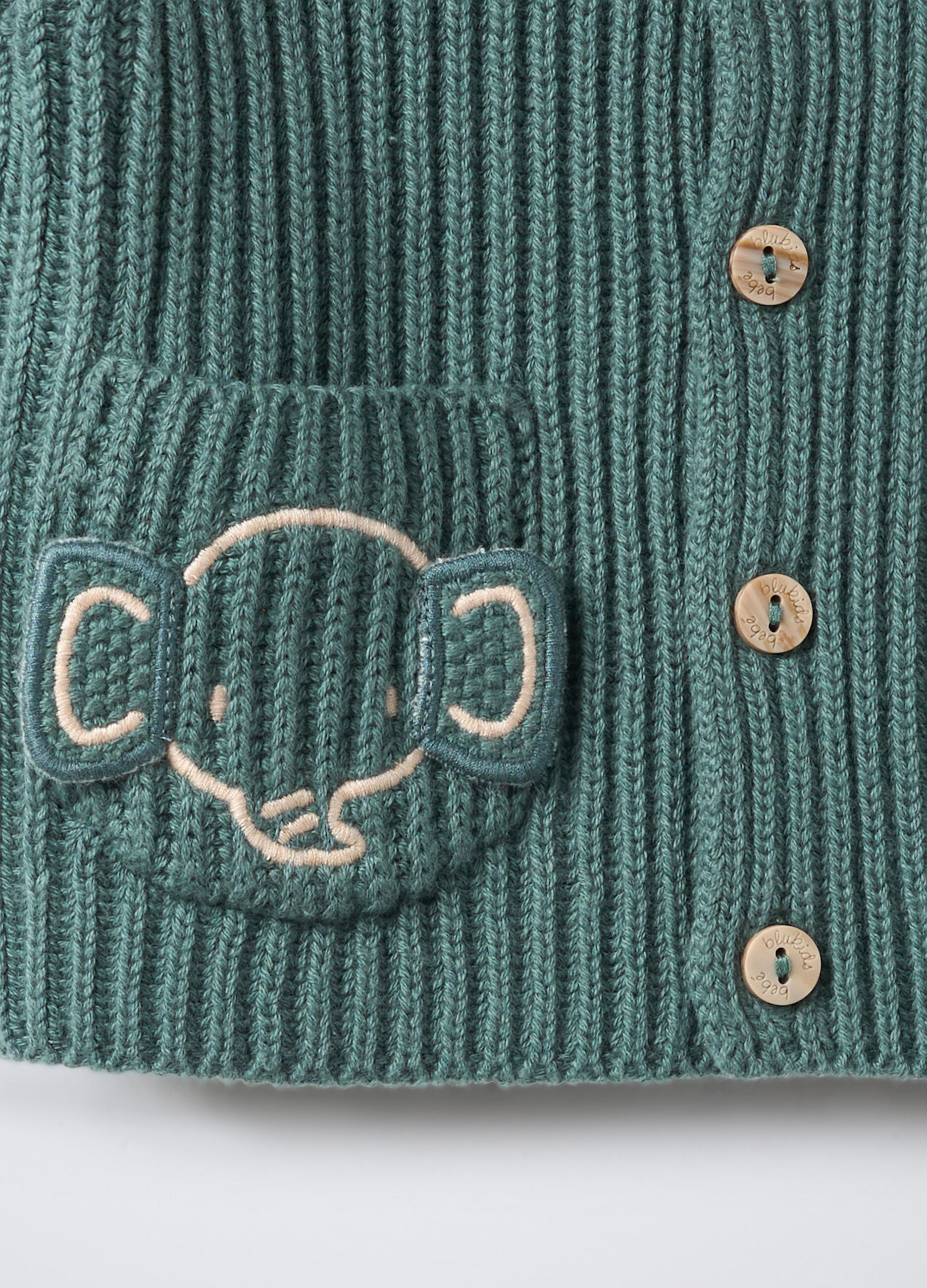 Cardigan tricot in puro cotone neonato_2