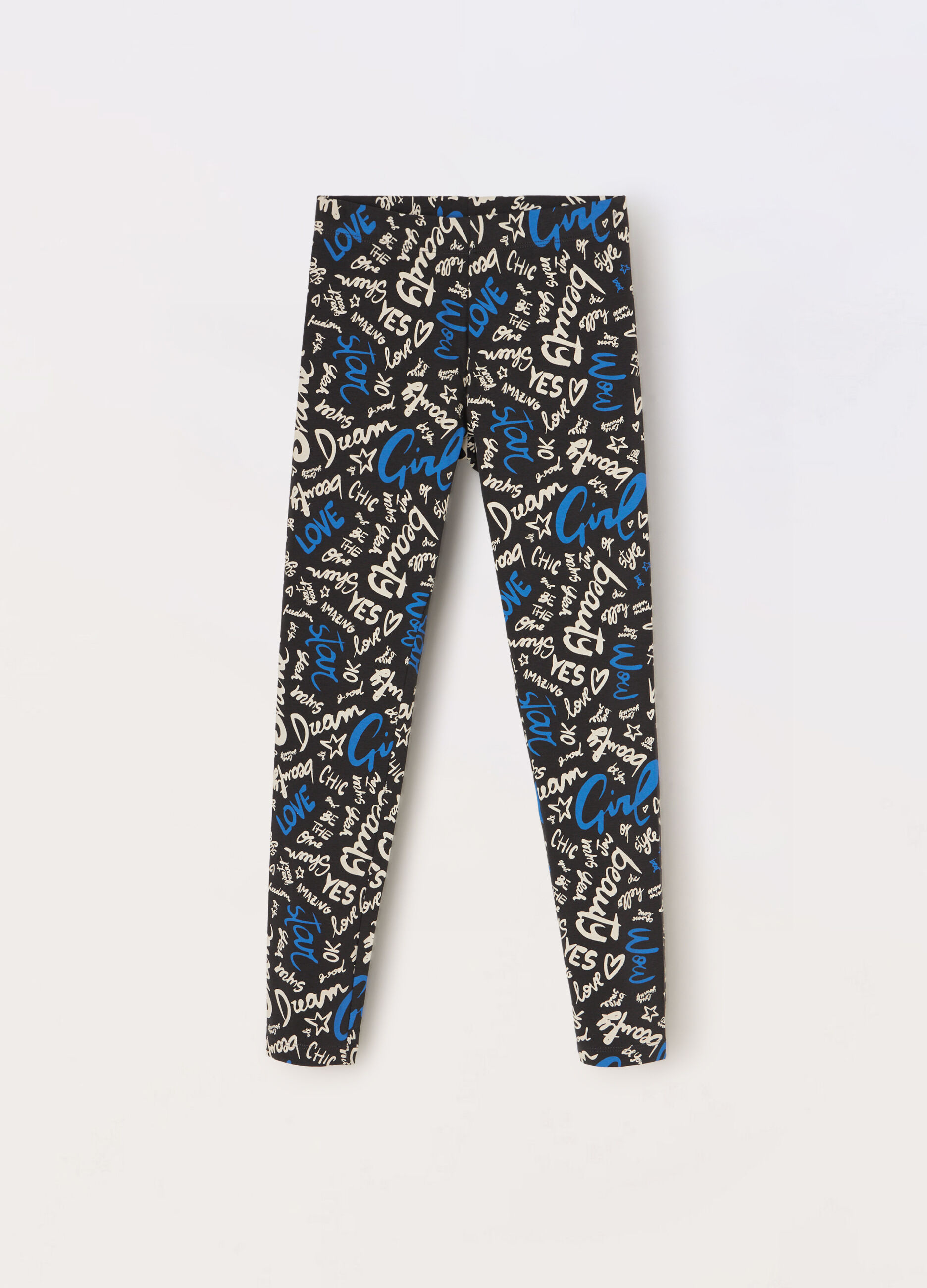 Leggings in jersey di cotone stretch ragazza_0