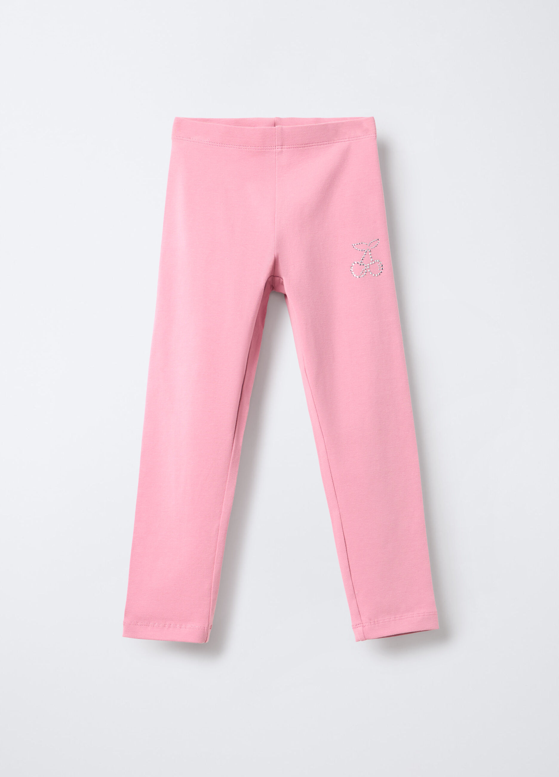Leggings misto cotone stretch Fit Slim bambina_0