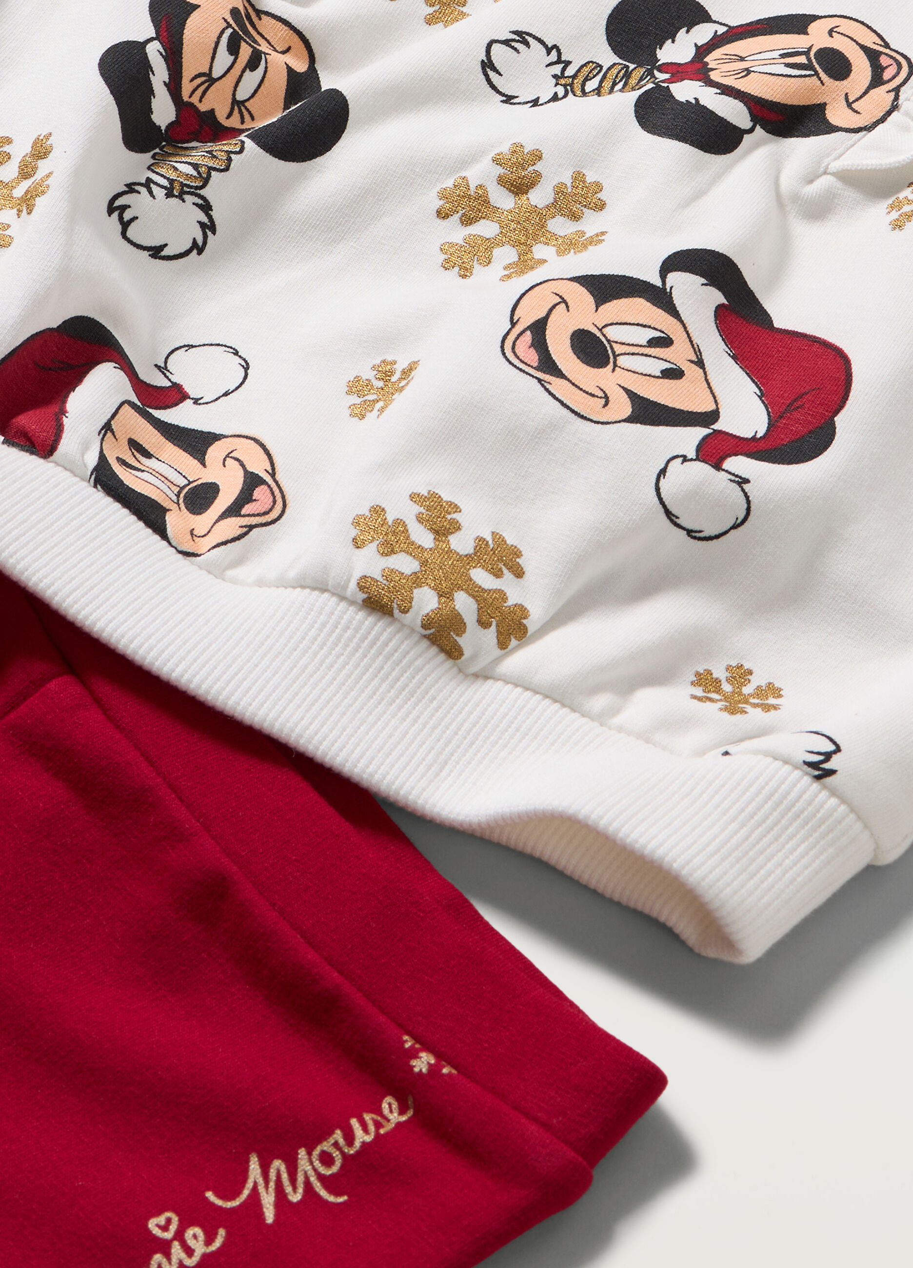 Jogging set in felpa di cotone stretch neonata_1