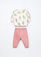 Jogging set in french terry di puro cotone neonata _0