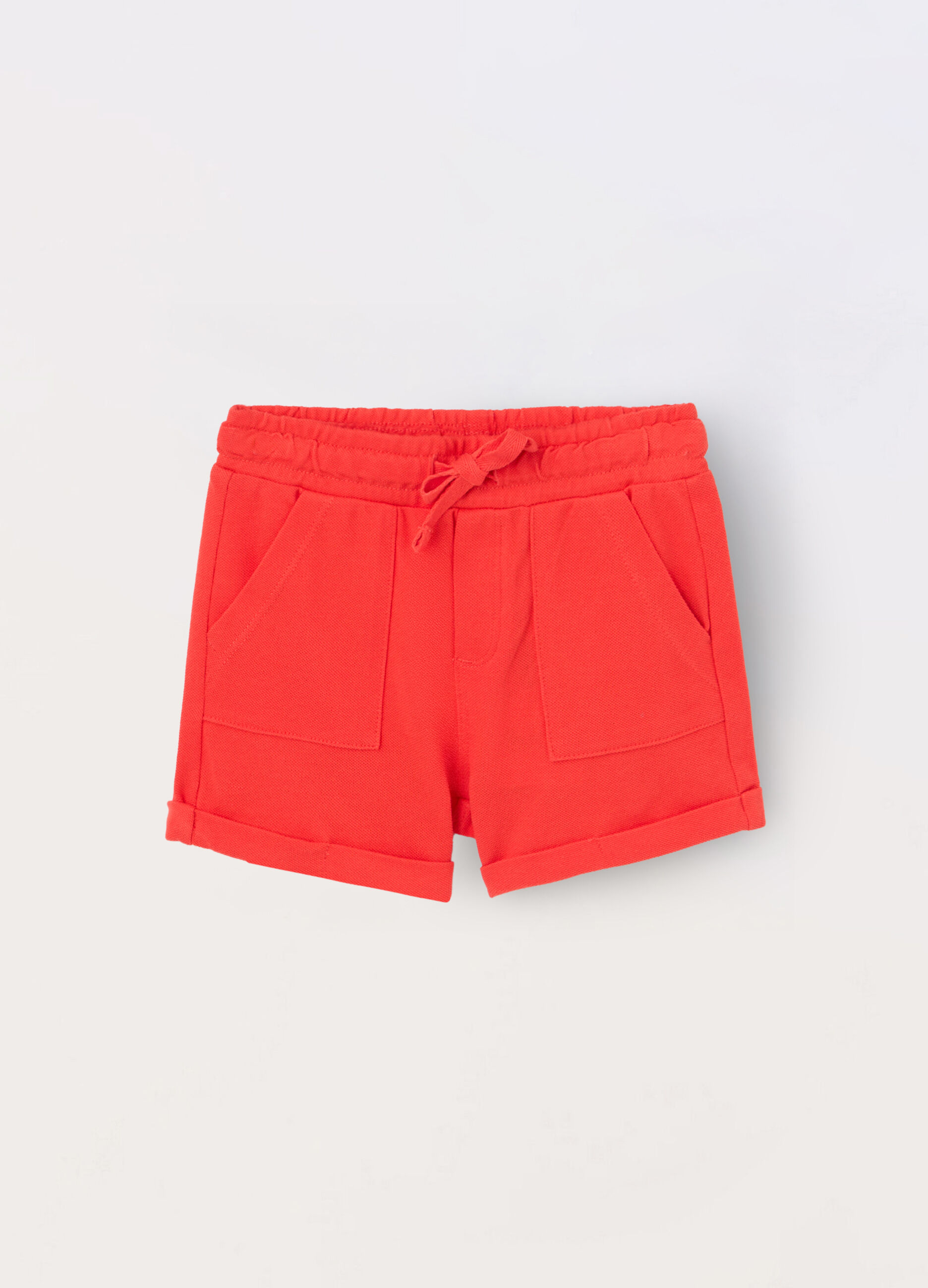 Shorts in puro cotone Piquet neonato_0