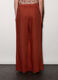 Pantaloni wide leg in puro lino donna_2