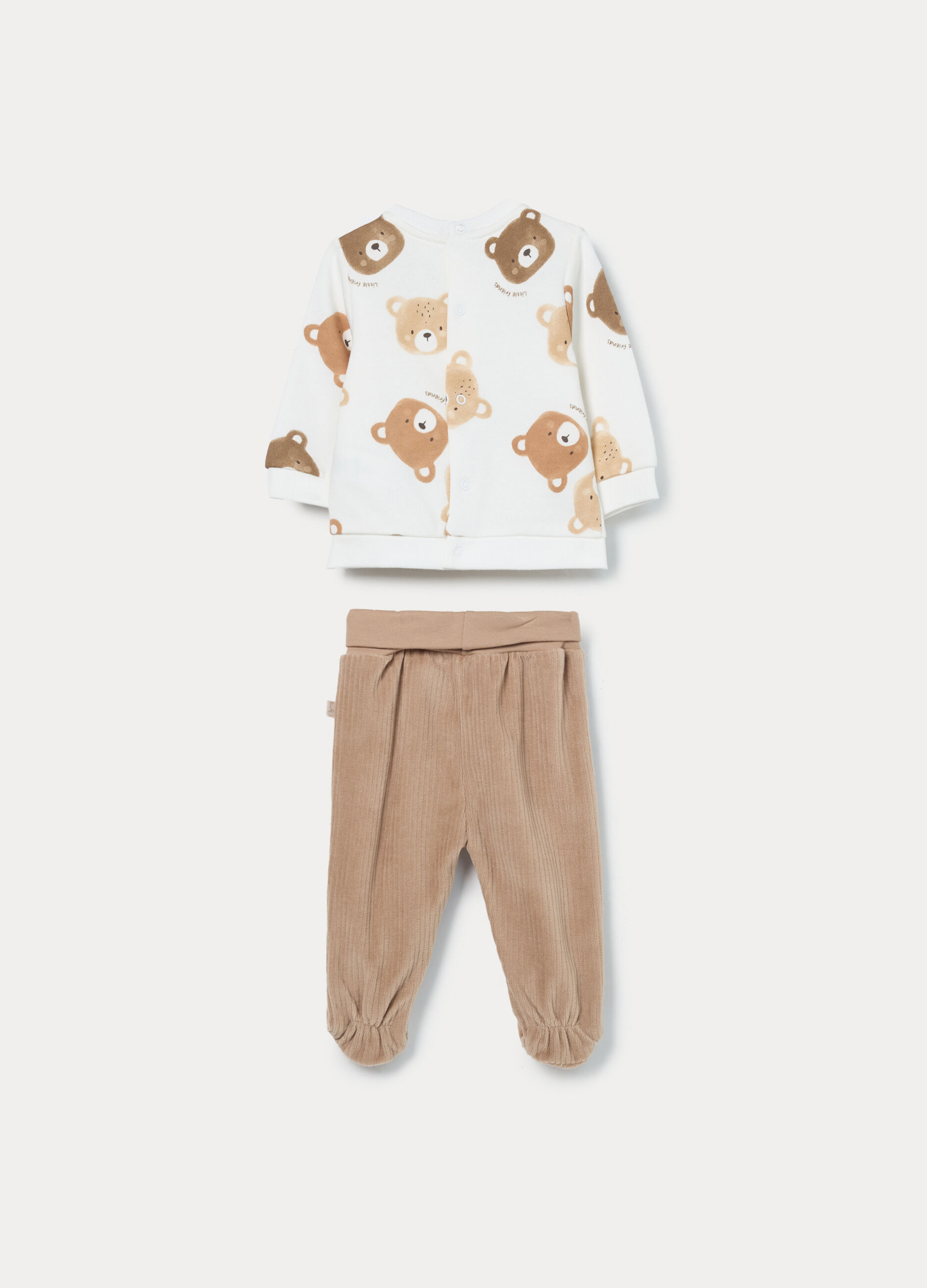 Jogging set in puro cotone fleece neonato_3