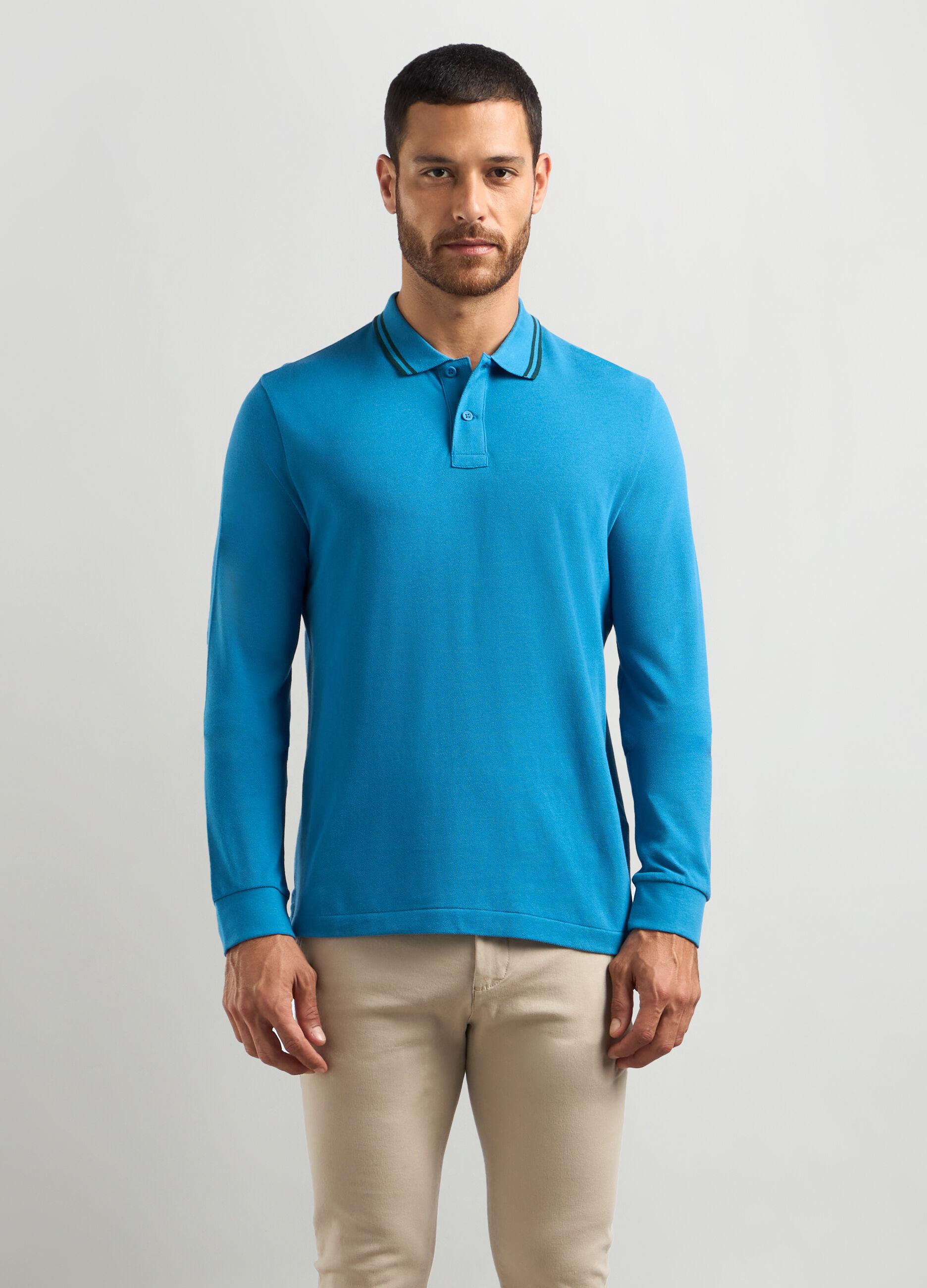 Polo in piquet di cotone uomo_0