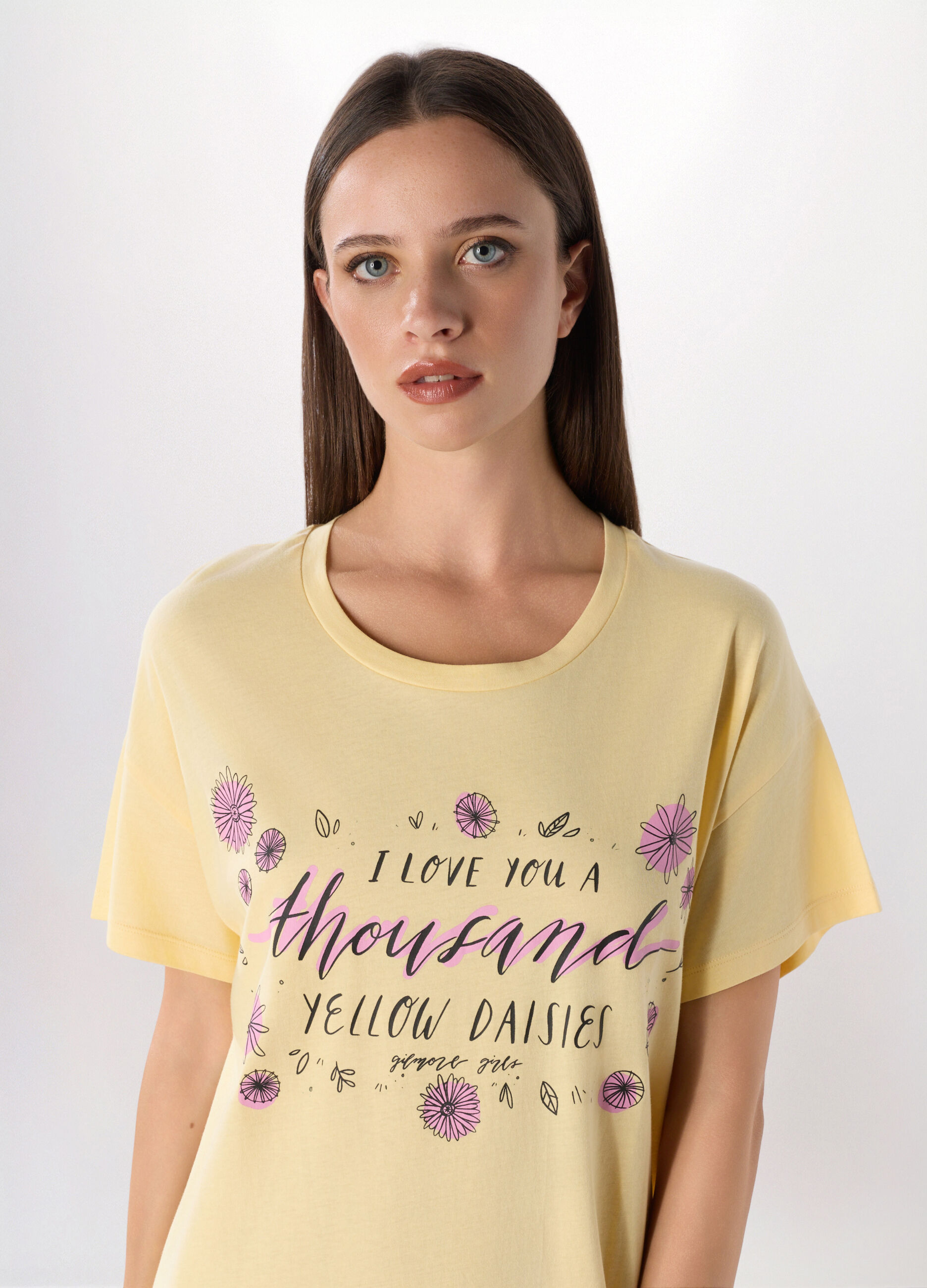 Camicia da notte Gilmore Girls a maniche corte in puro cotone donna_2