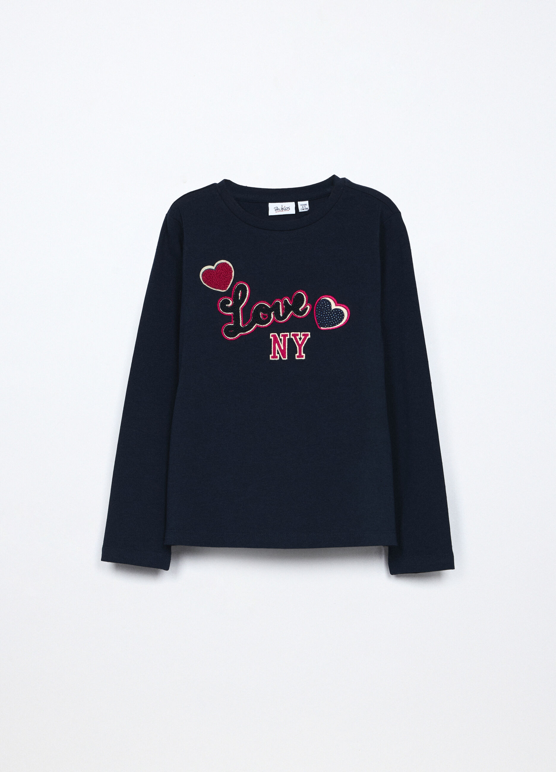 T-shirt in jersey di cotone stretch bambina_0