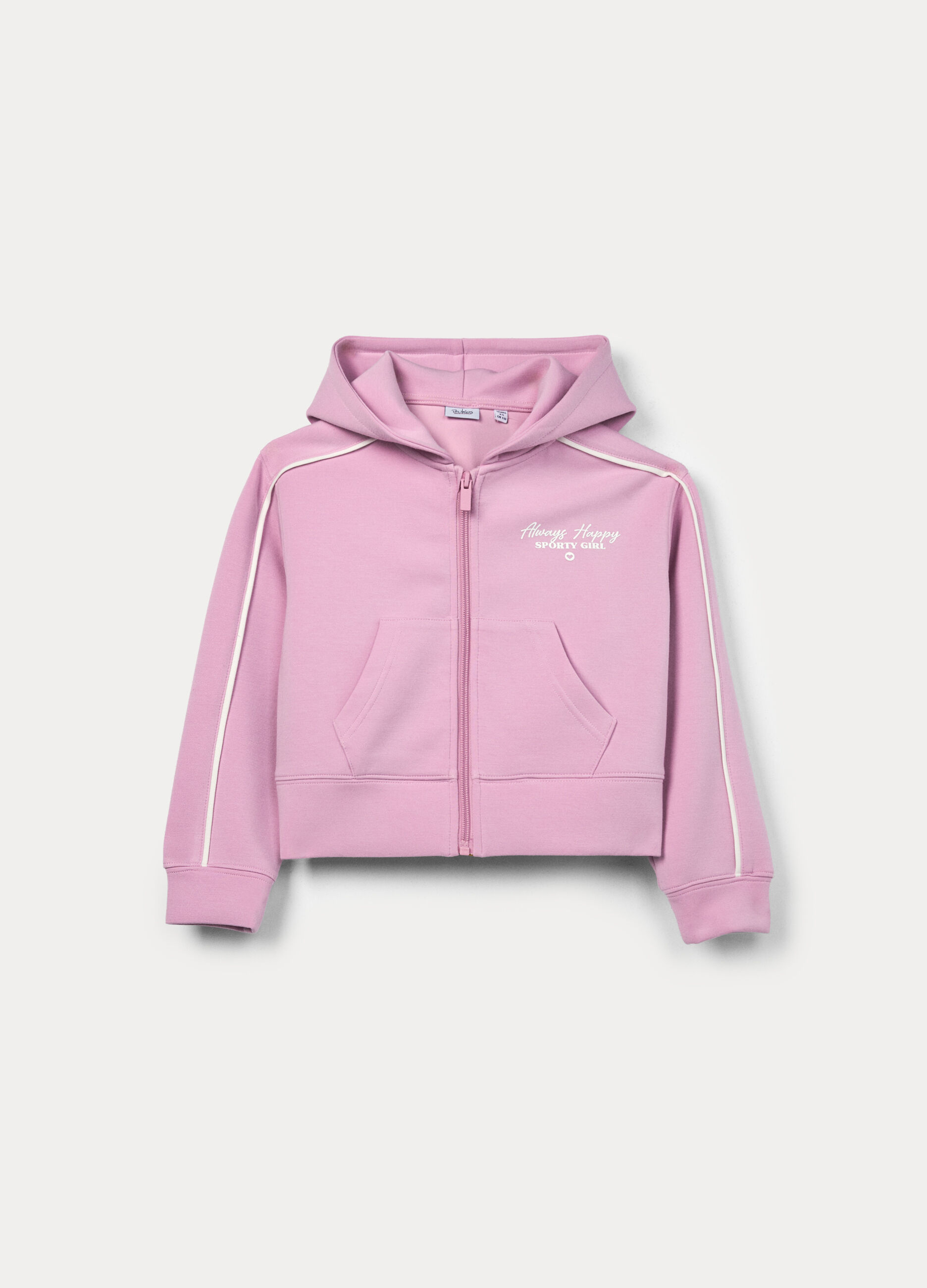 Felpa in french terry di misto cotone bambina_0