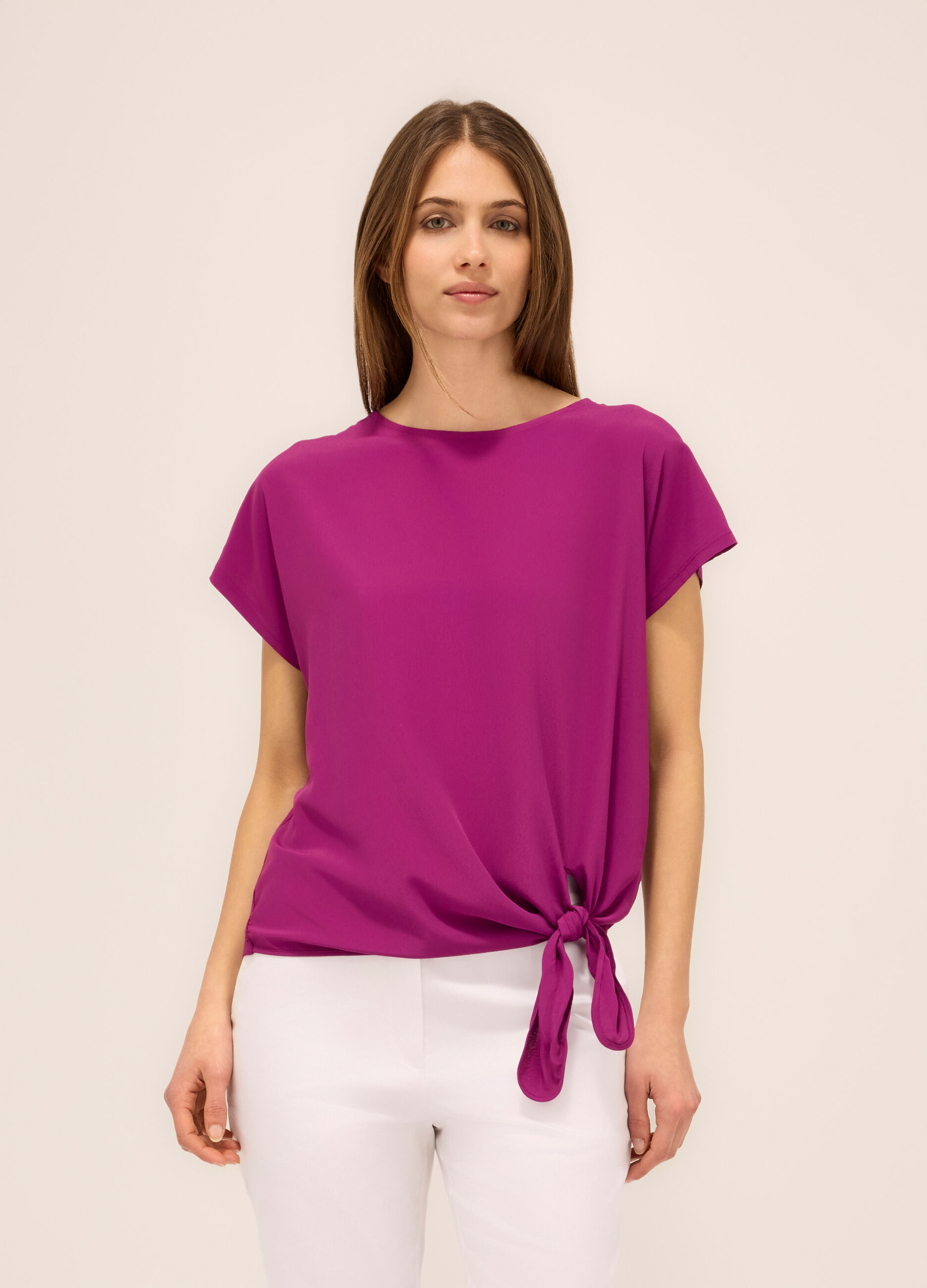 T-shirt in misto viscosa donna_0