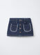 Gonna in denim di cotone misto viscosa Fit Regular bimba_0