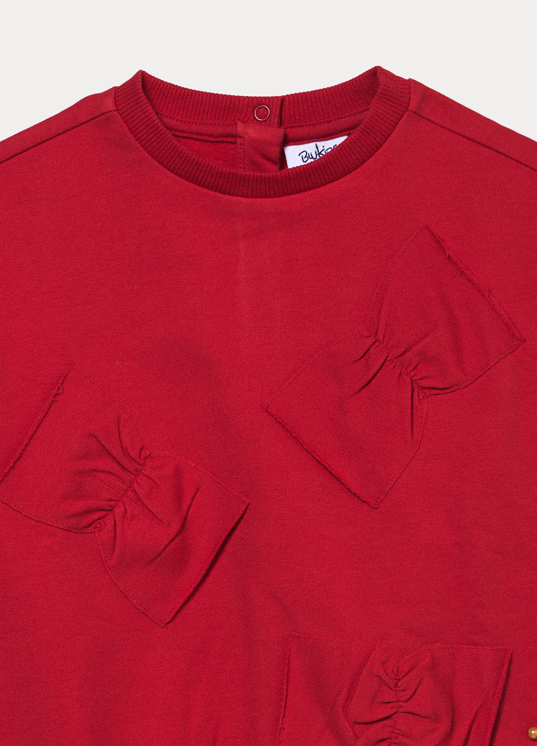 Felpa girocollo in french terry stretch bimba_2