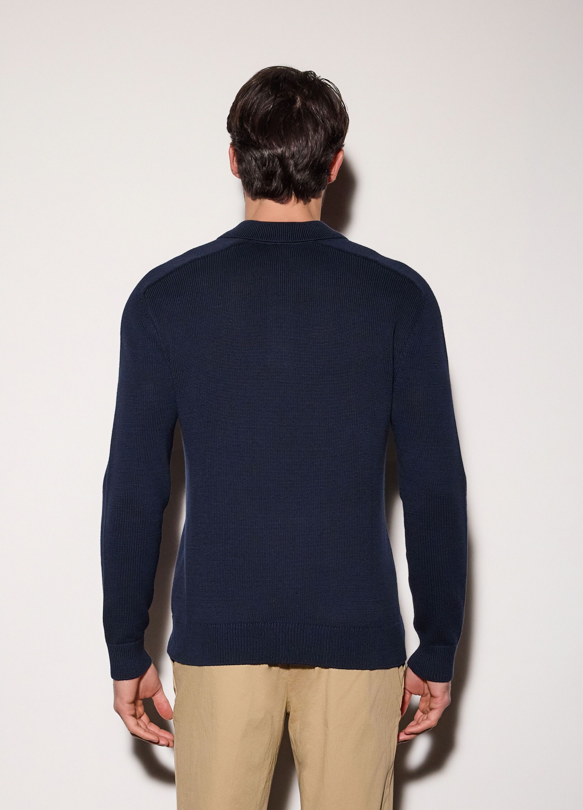 Polo a maniche lunghe in cotone uomo