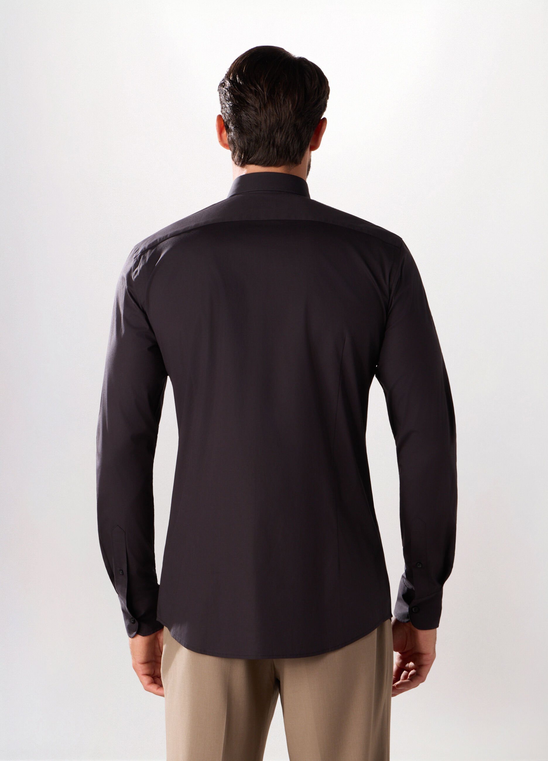 Camicia slim fit in cotone stretch uomo_1