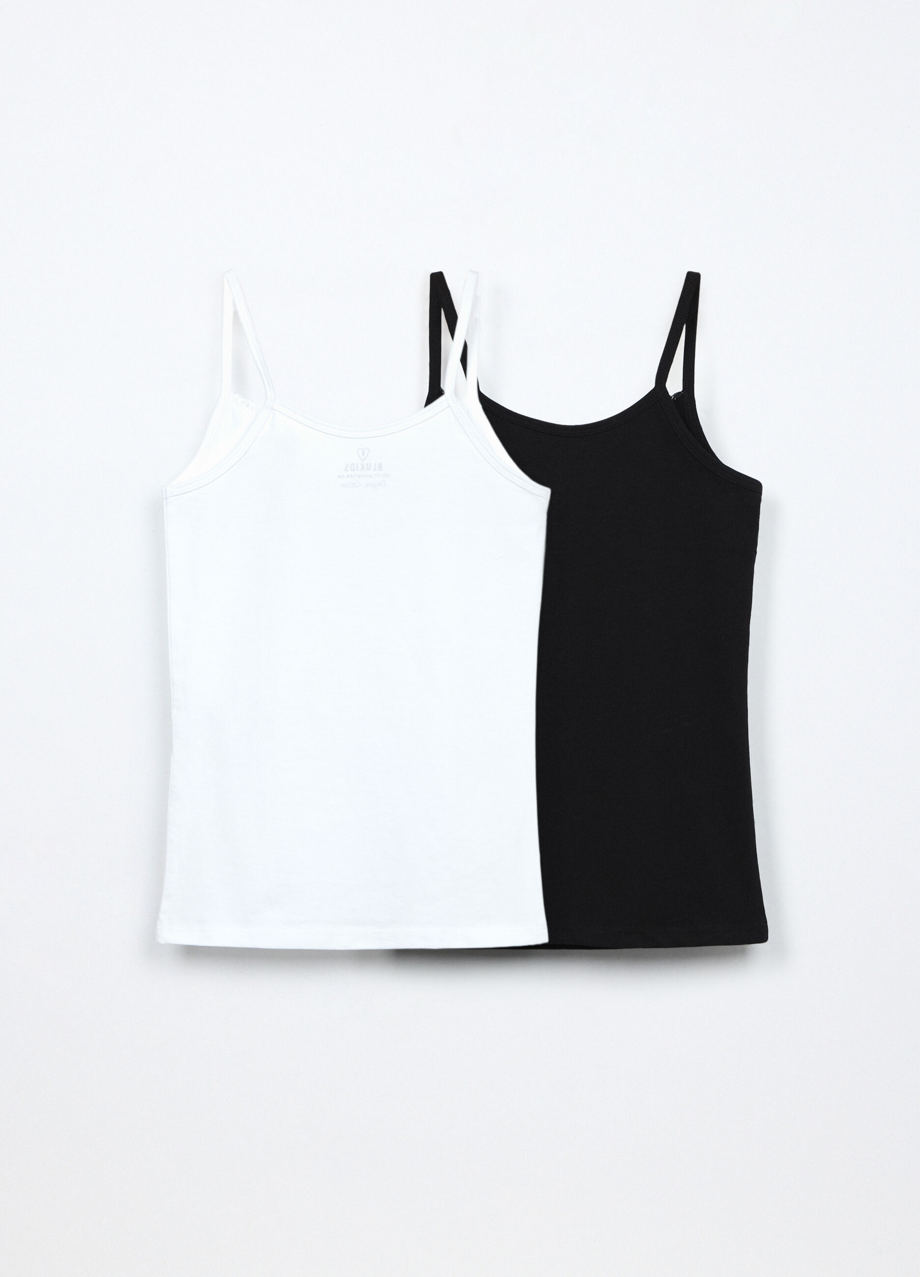 Pack 2 canotte in jersey di cotone stretch ragazza_1