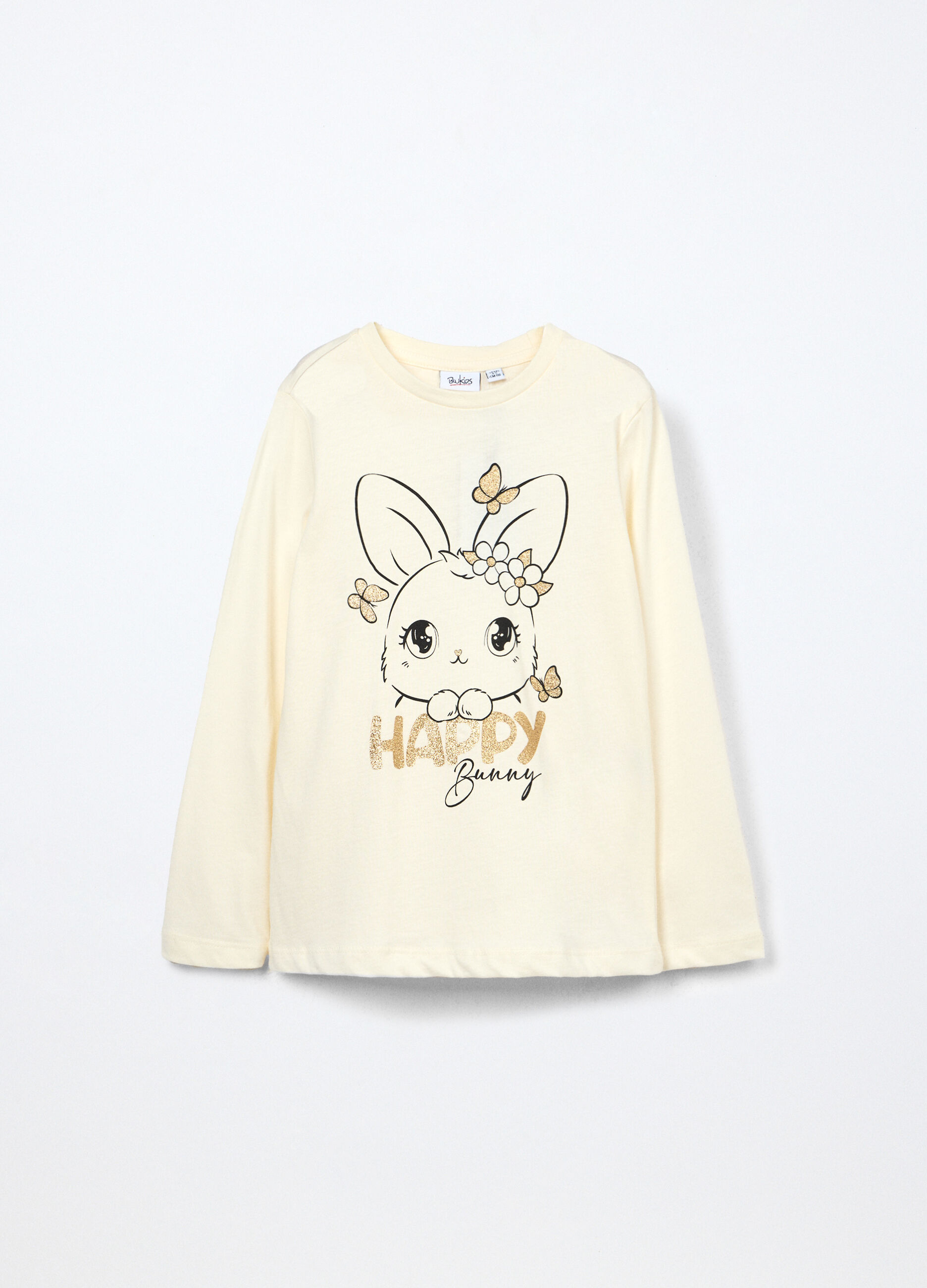 T-shirt in jersey di puro cotone bambina_0