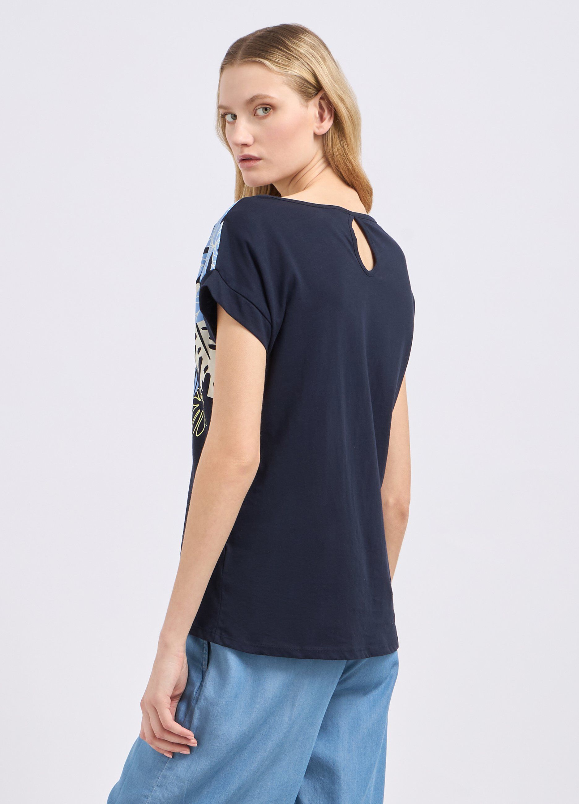 T-shirt in puro cotone con stampa donna_1