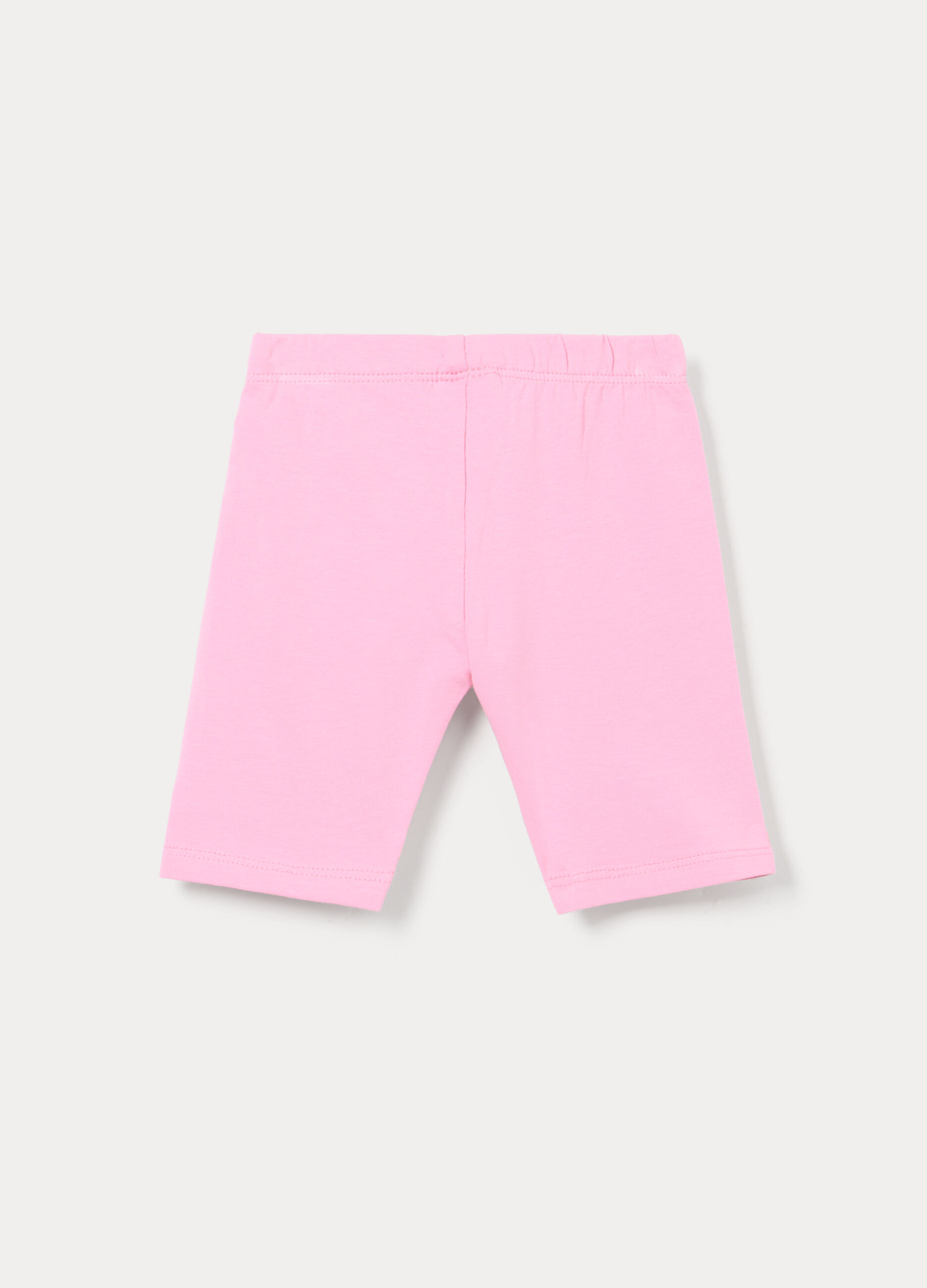 Leggings ciclista fit slim in jersey di cotone stretch bimba_1