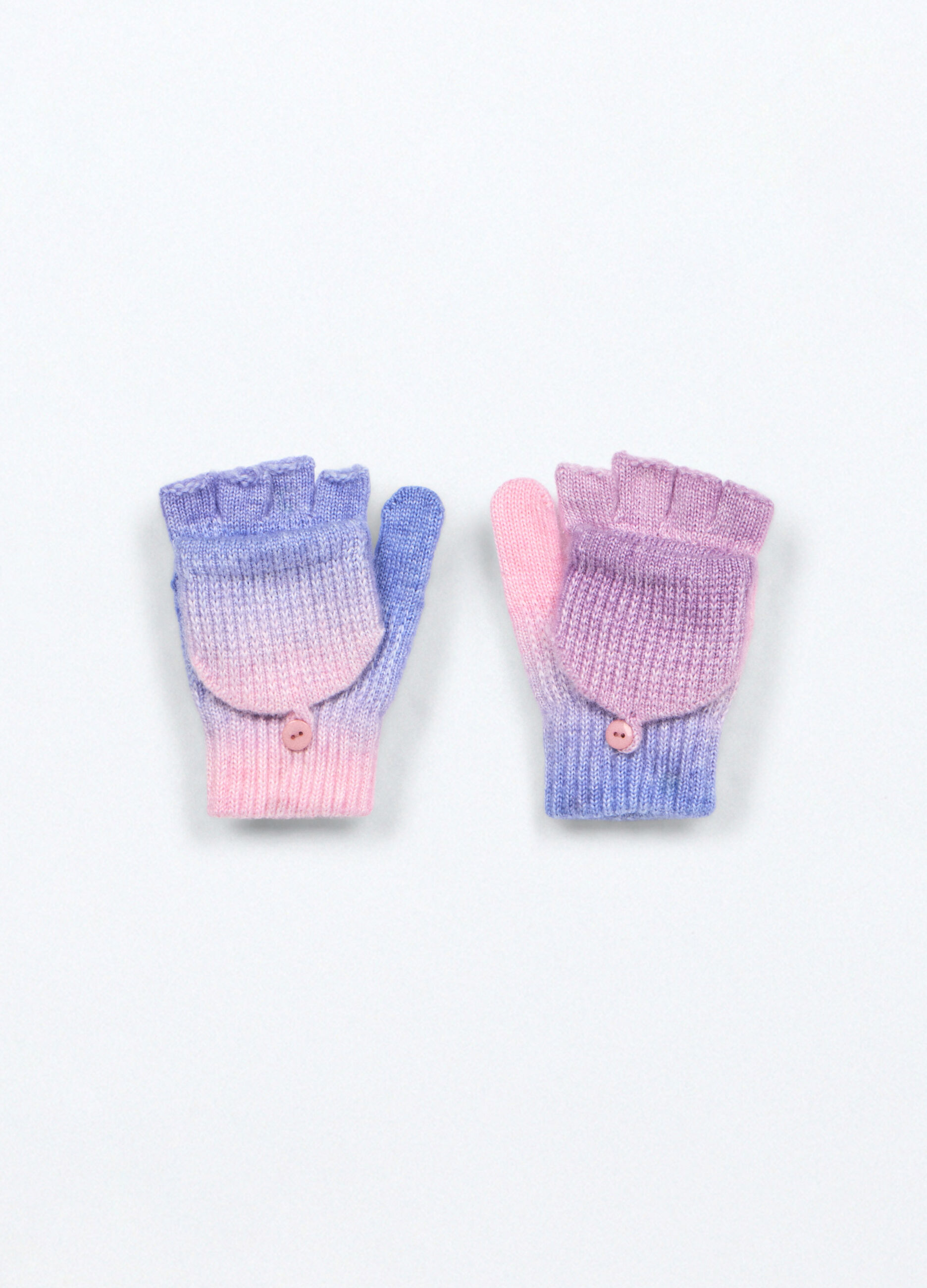 Mezzi guanti multicolor misto lana _0