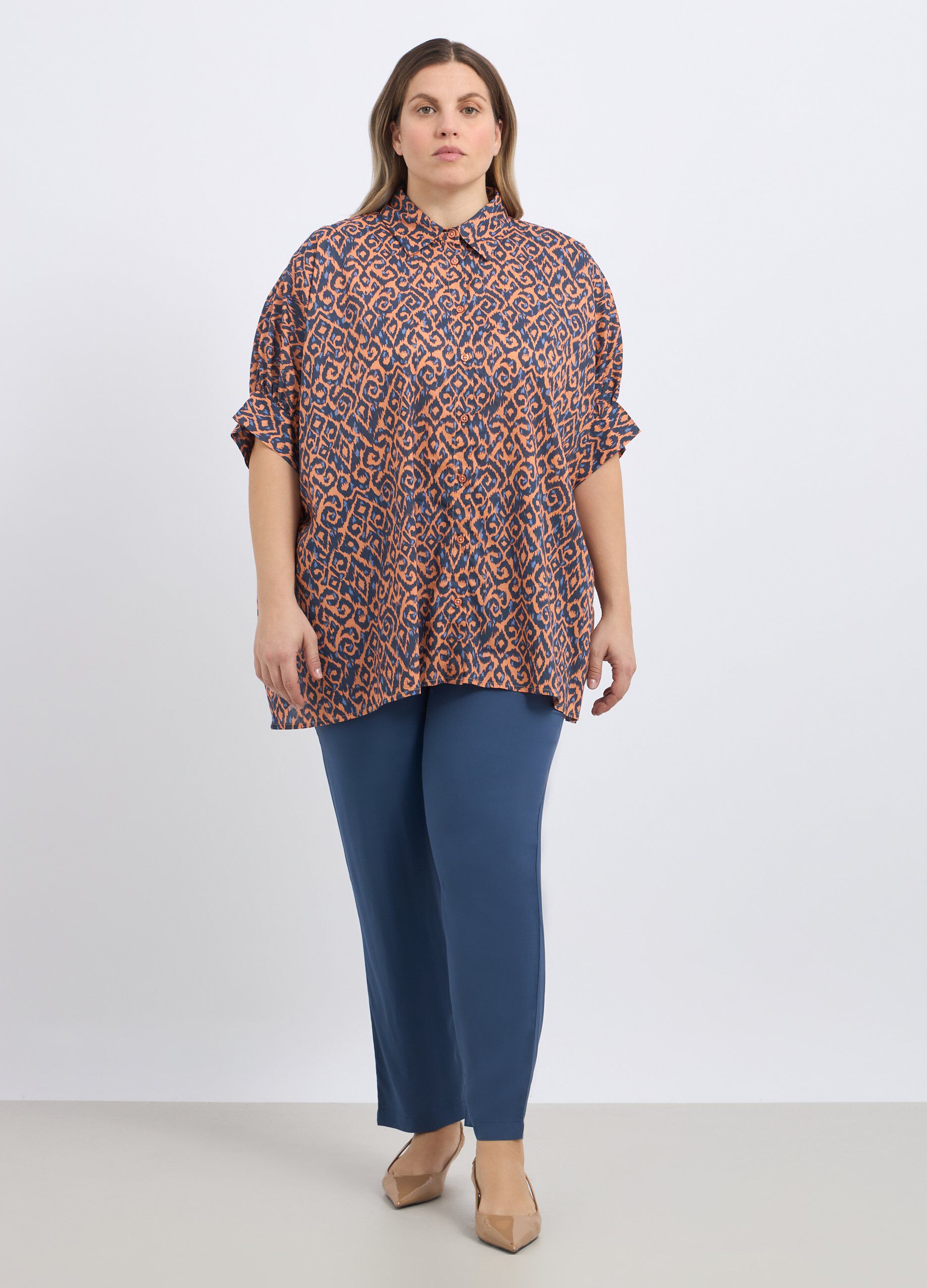 Pantaloni in pura viscosa donna curvy_0