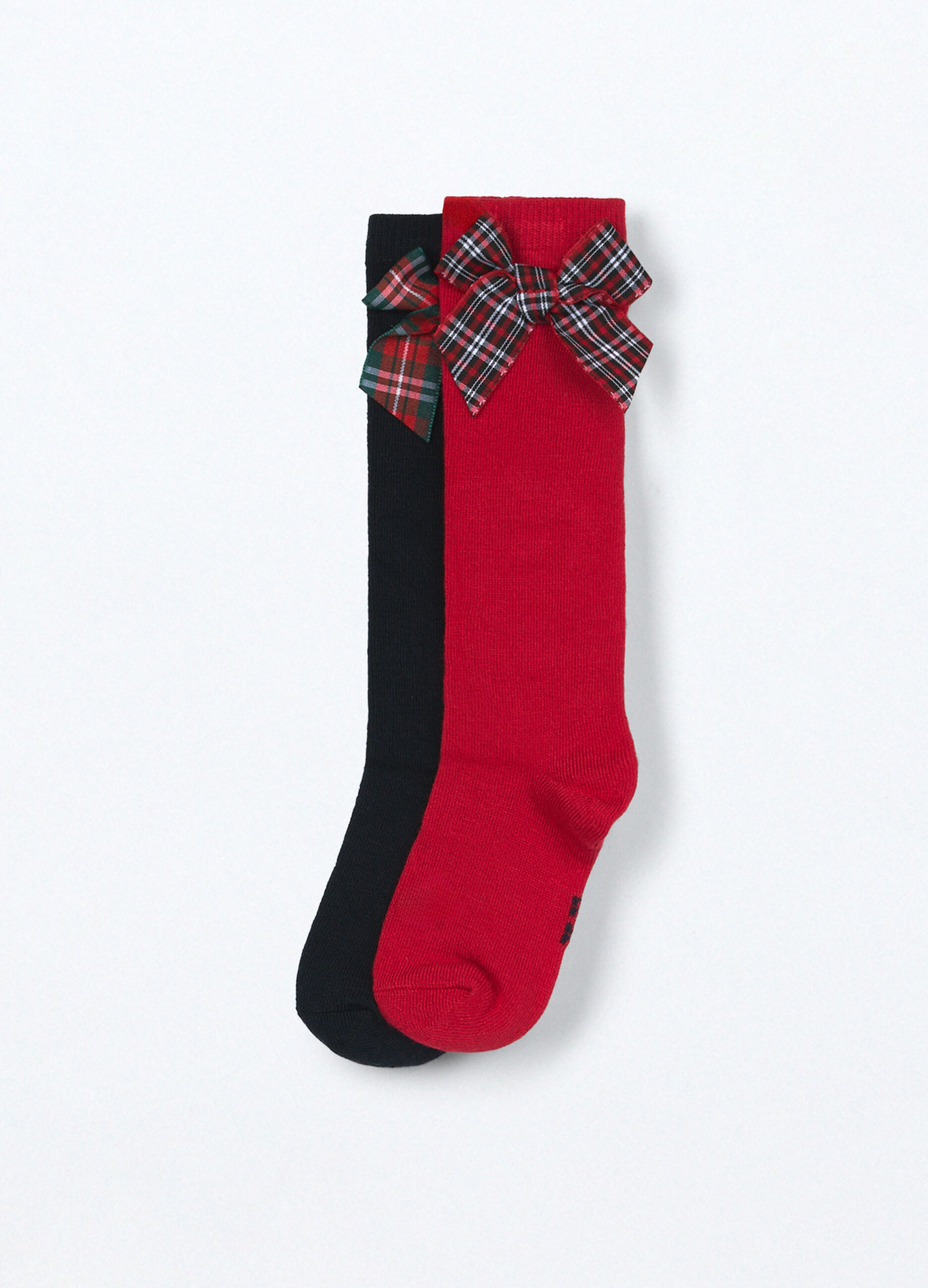 Pack 2 calze lunghe in viscosa di bamboo stretch bambina_0