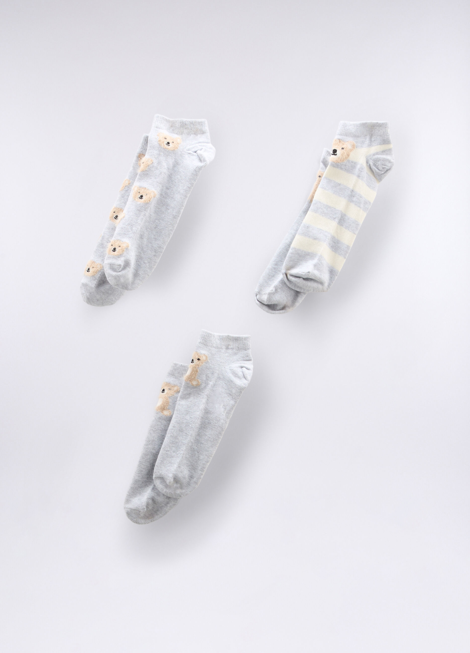 Pack 3 calze extra corte in cotone stretch donna