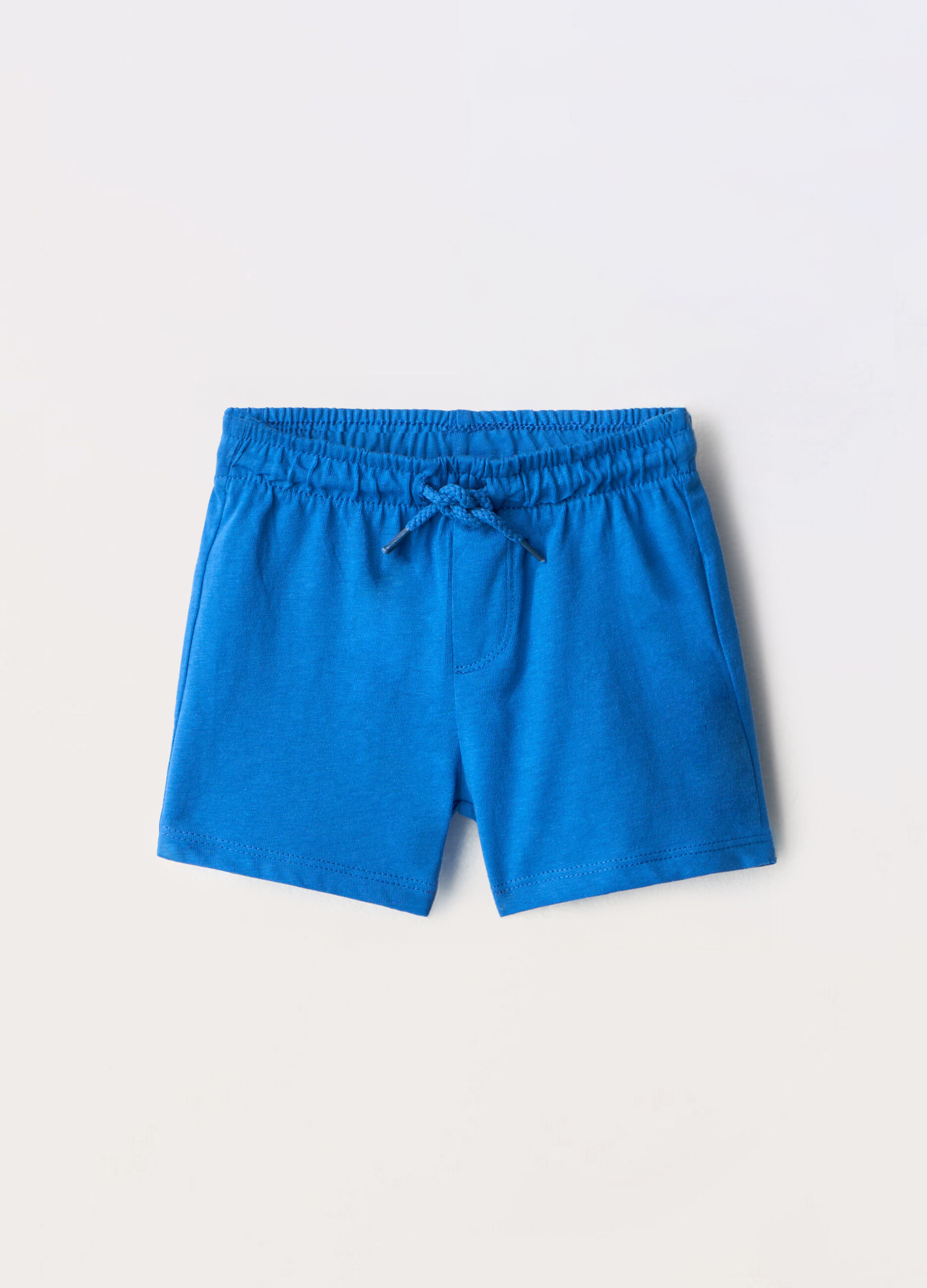Shorts in jersey di puro cotone neonato_0