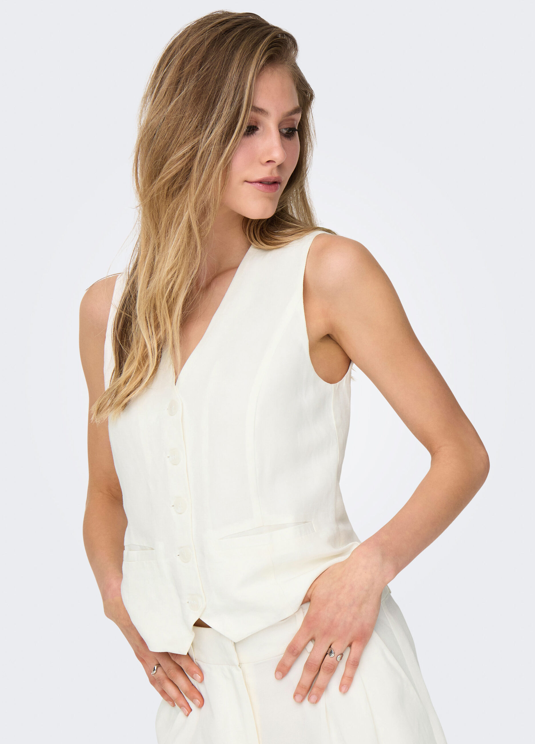 Gilet tinta unita donna