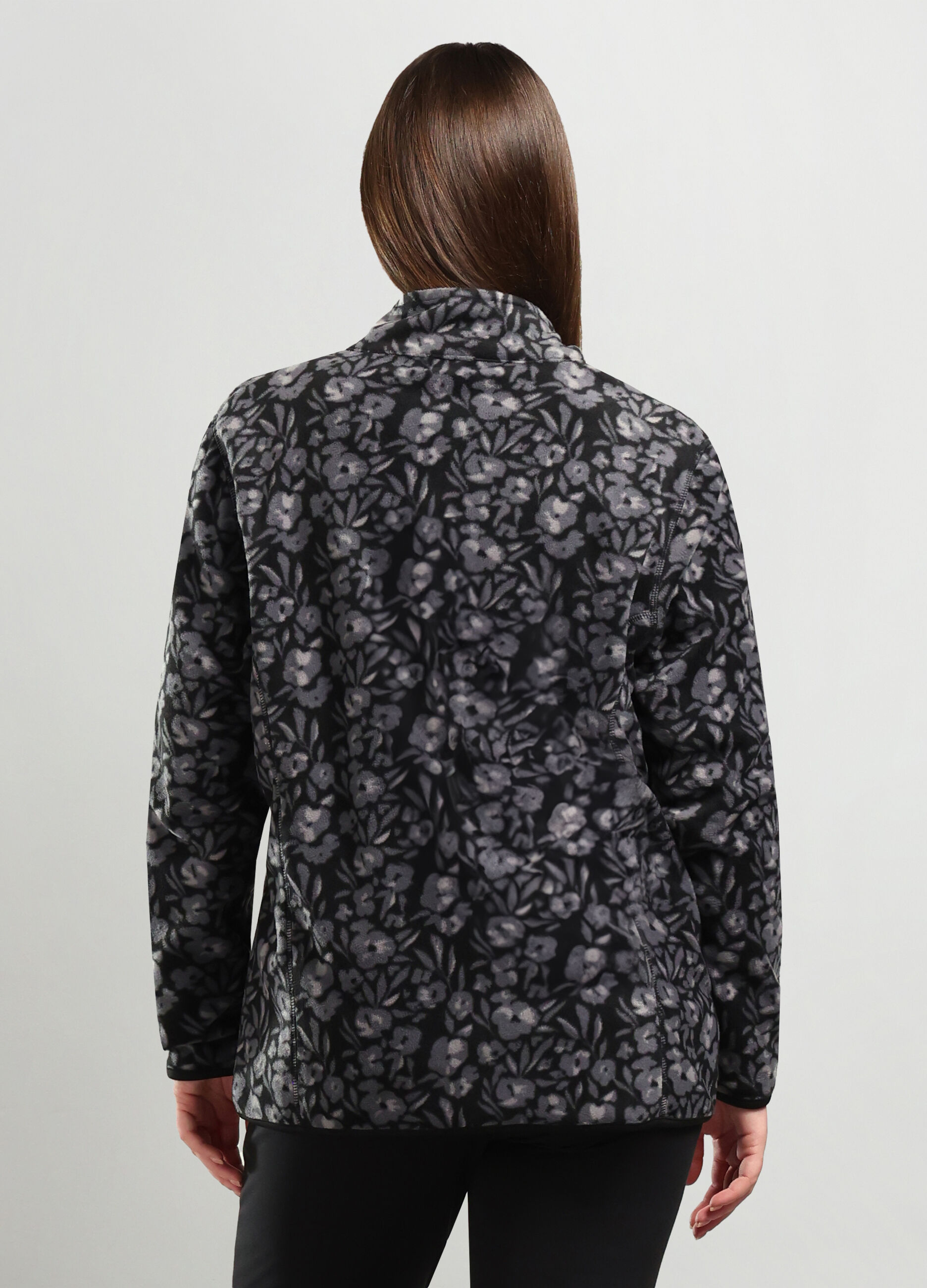 Felpa in pile con stampa donna curvy_1