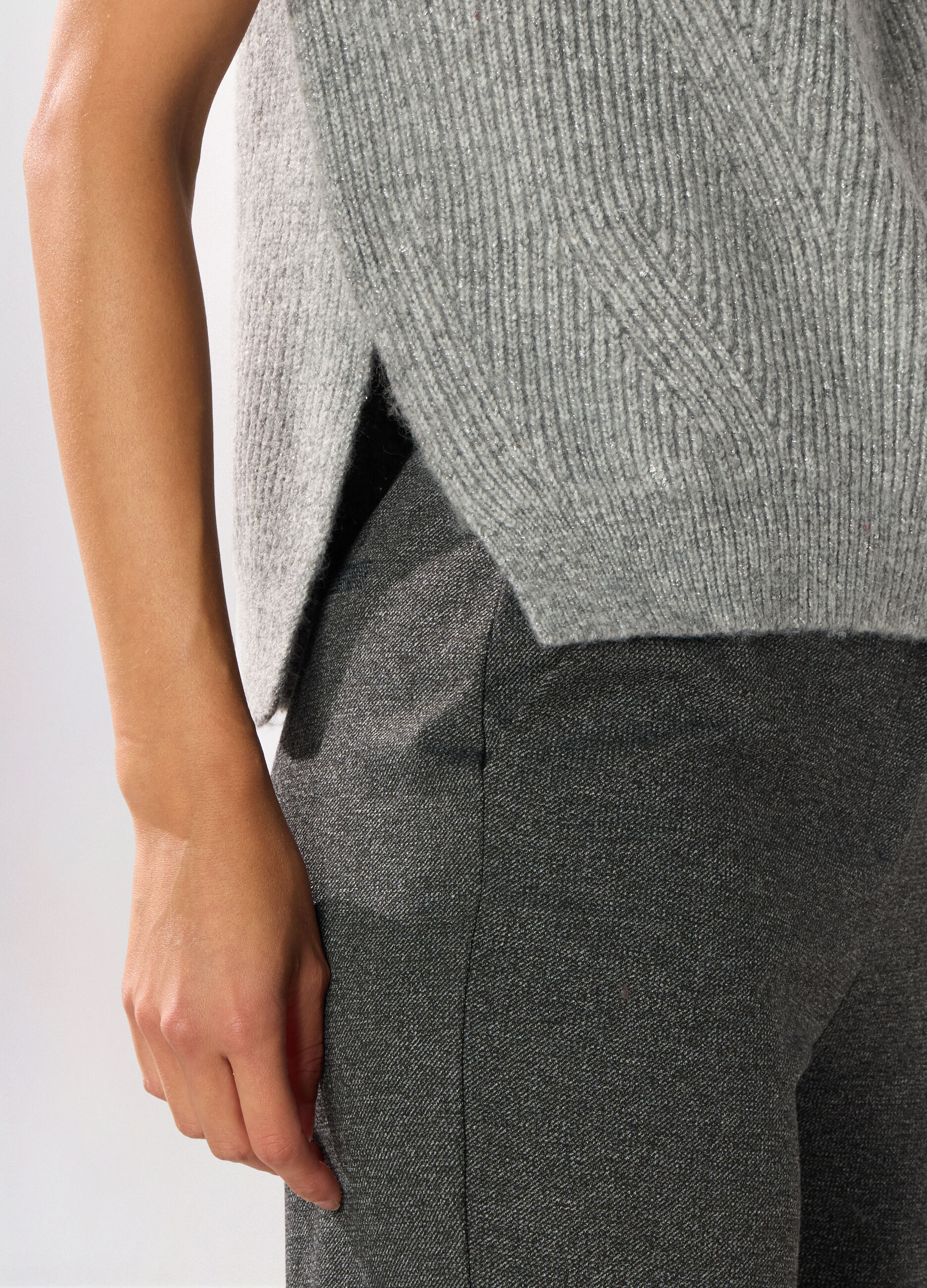 Gilet tricot misto lana donna_2