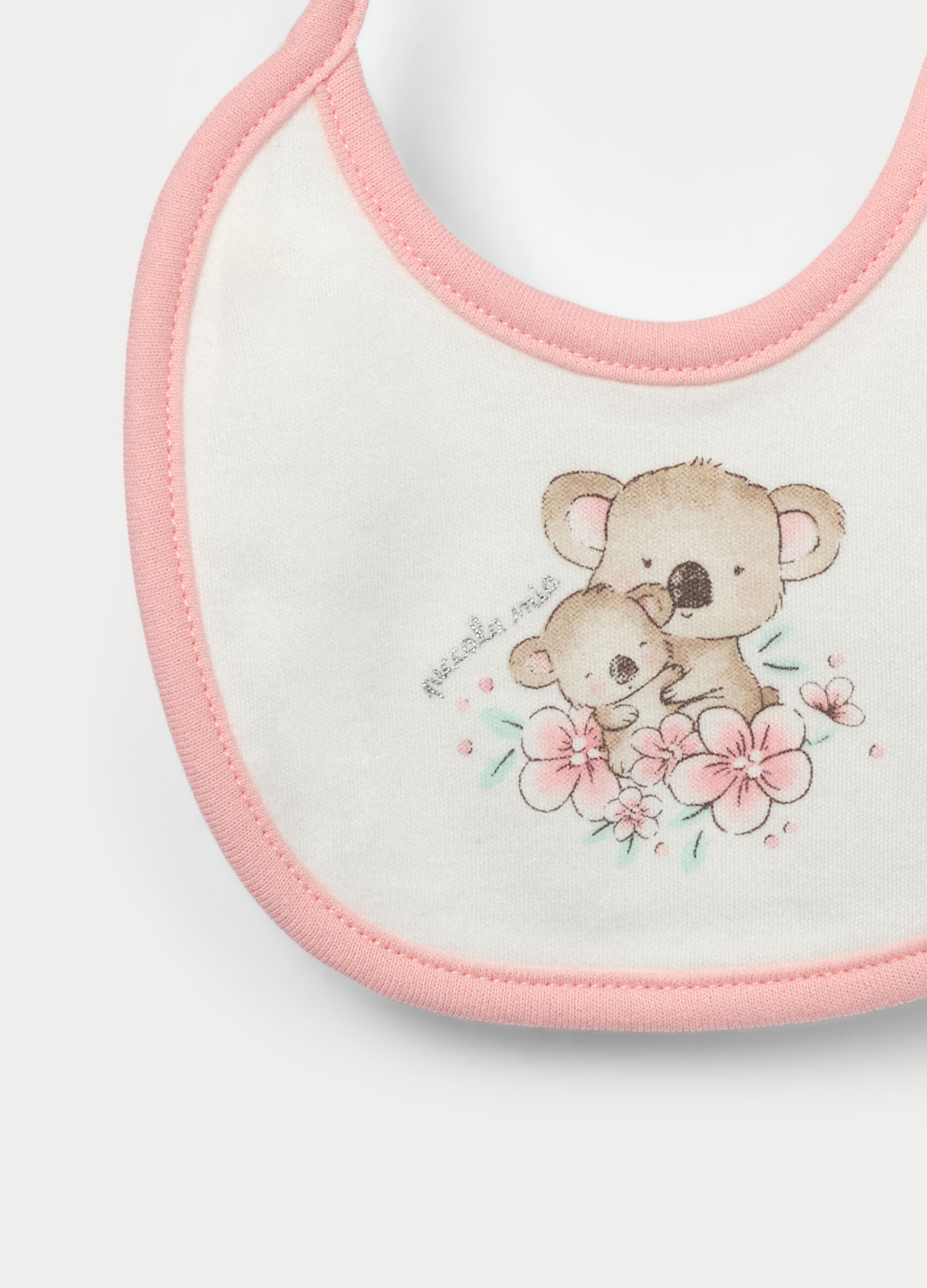 Pack 2 bavaglini in interlock di puro cotone neonata_1