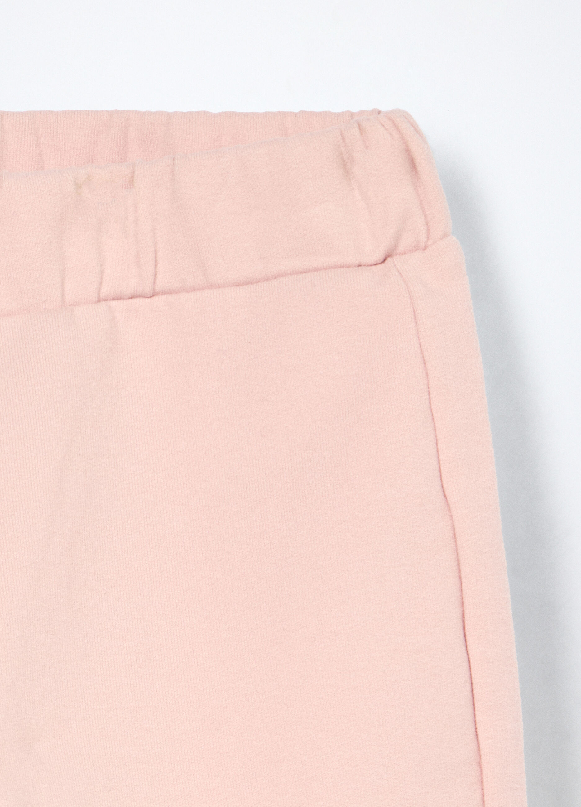 Leggings flare fit in felpa di cotone stretch neonata_2