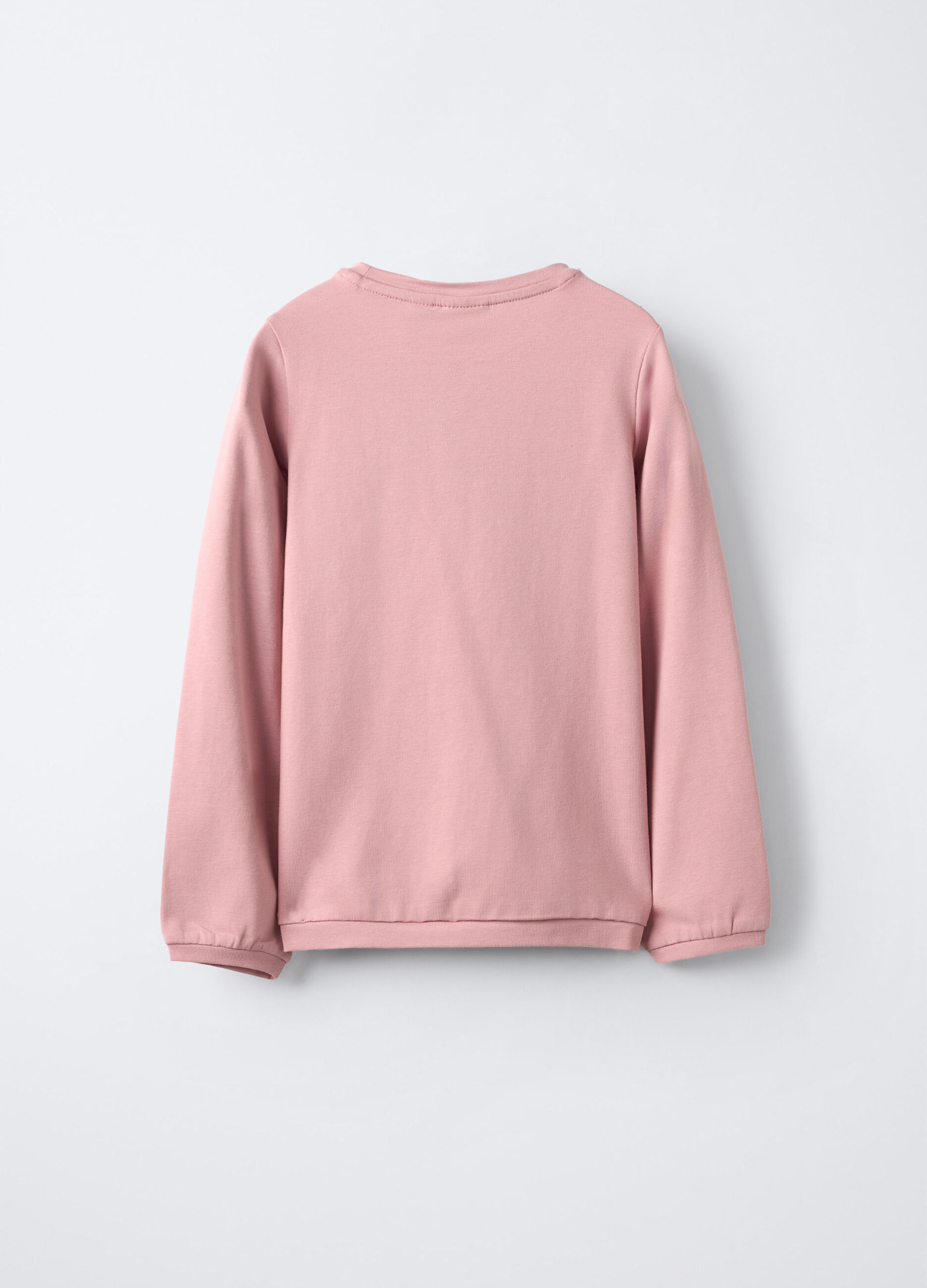 T-shirt Fit Over in jersey di cotone stretch bambina_1