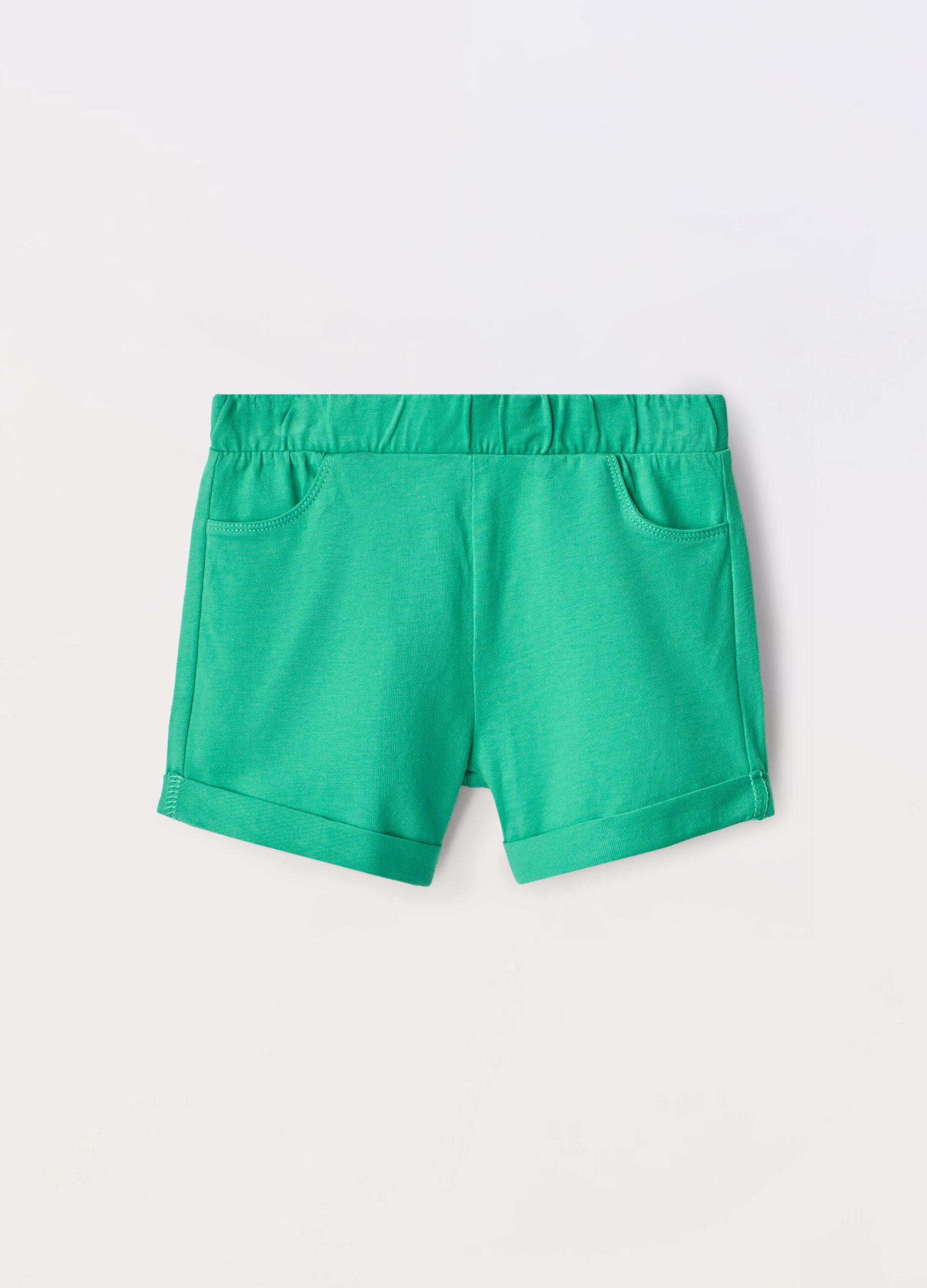 Shorts in jersey di puro cotone neonato_0