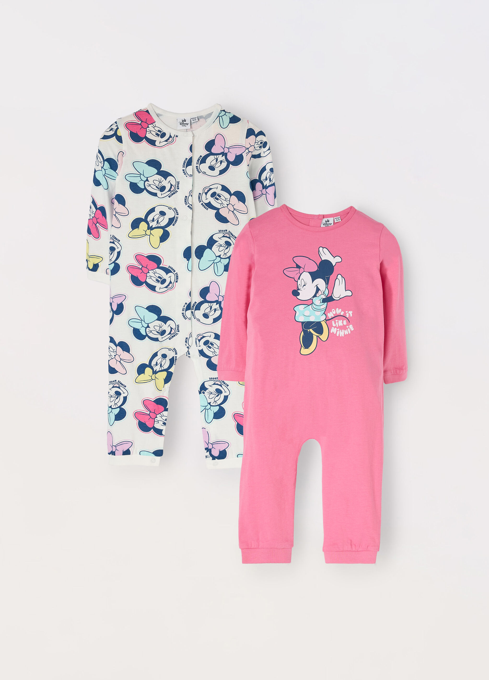 Pack 2 tutine pigiama Minnie in puro cotone neonata_0