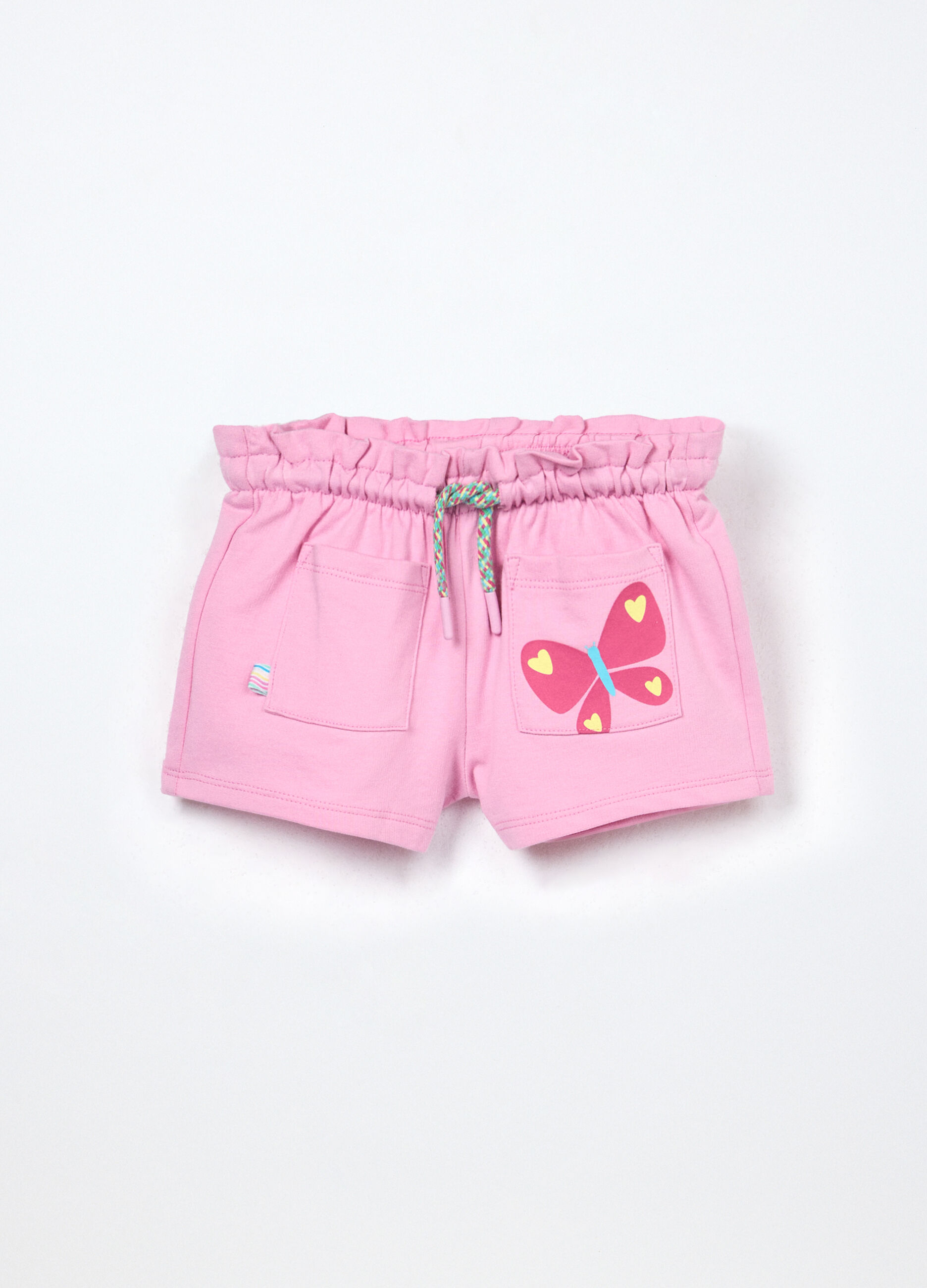 Shorts in french terry di puro cotone neonata_0