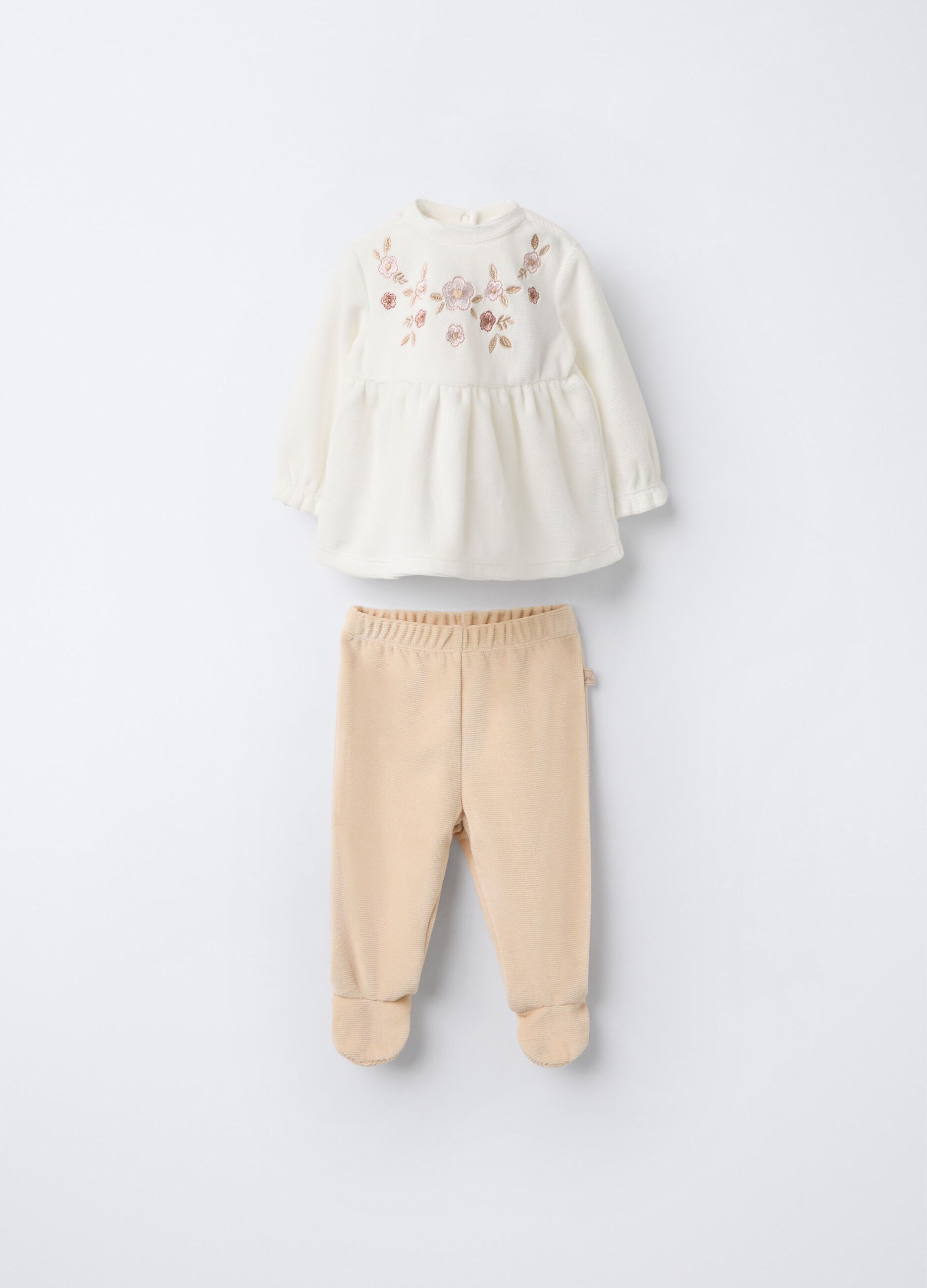 Set velour misto cotone neonata_0
